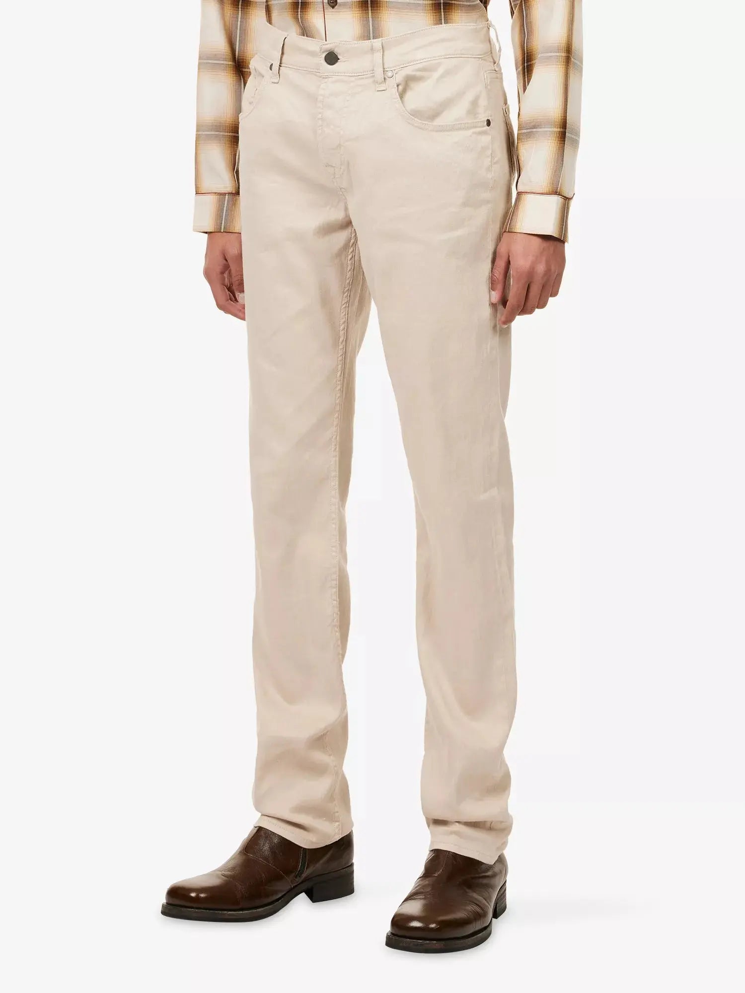 7 For All Mankind Men's Straight-Leg Linen And Cotton Denim Jeans 7 For All Mankind