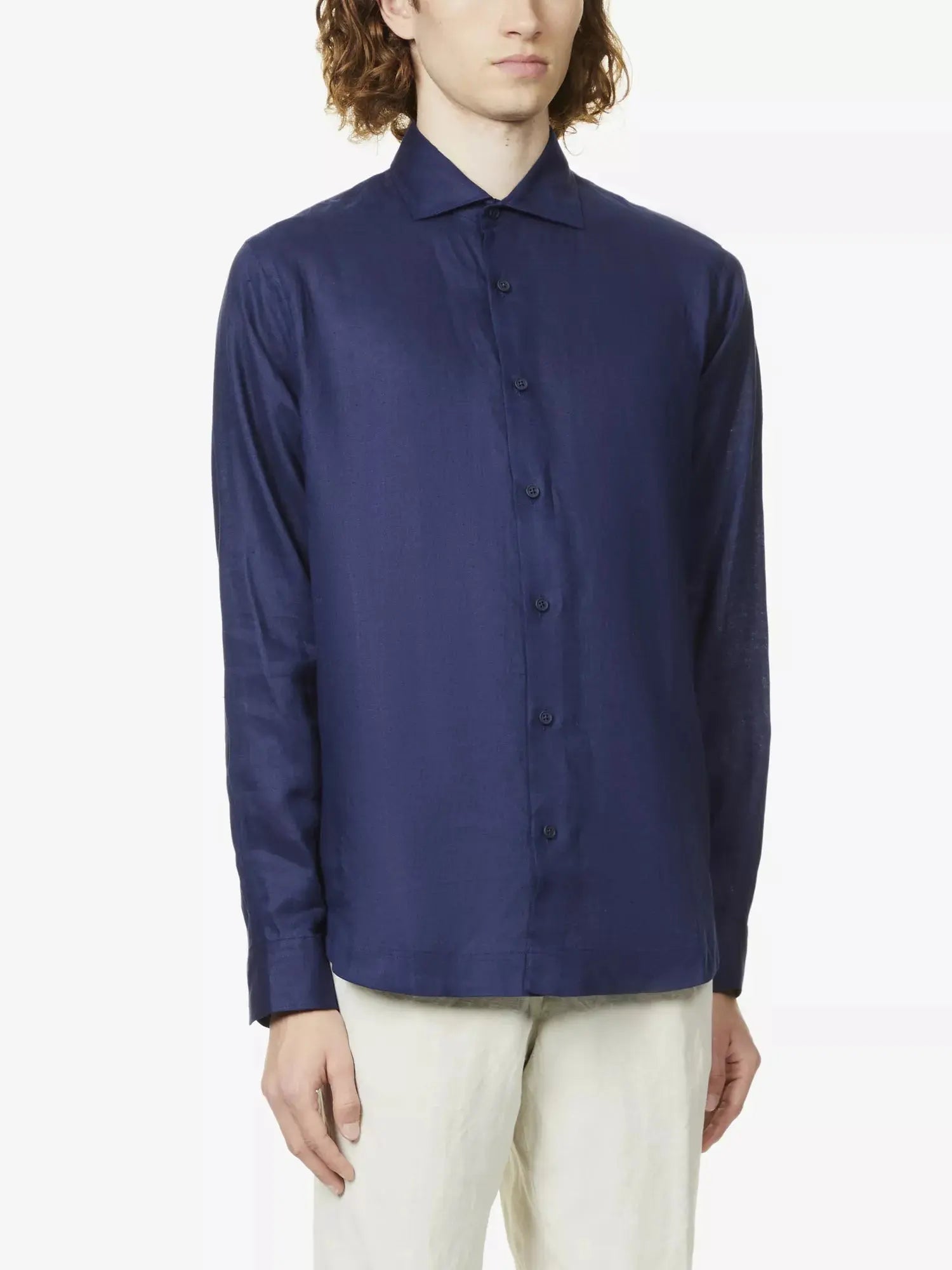 Orlebar Brown Men's Giles brand-tab regular-fit linen shirt Orlebar Brown