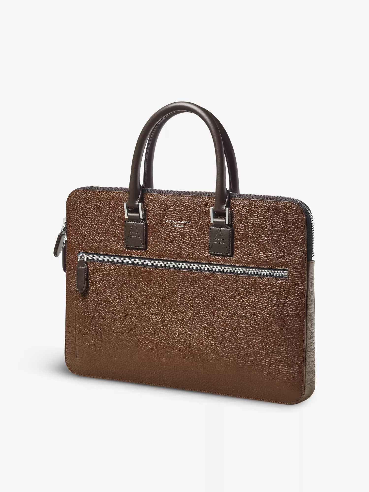 Aspinal of London Men's Logo-print double-handle grained-leather document case Aspinal of London