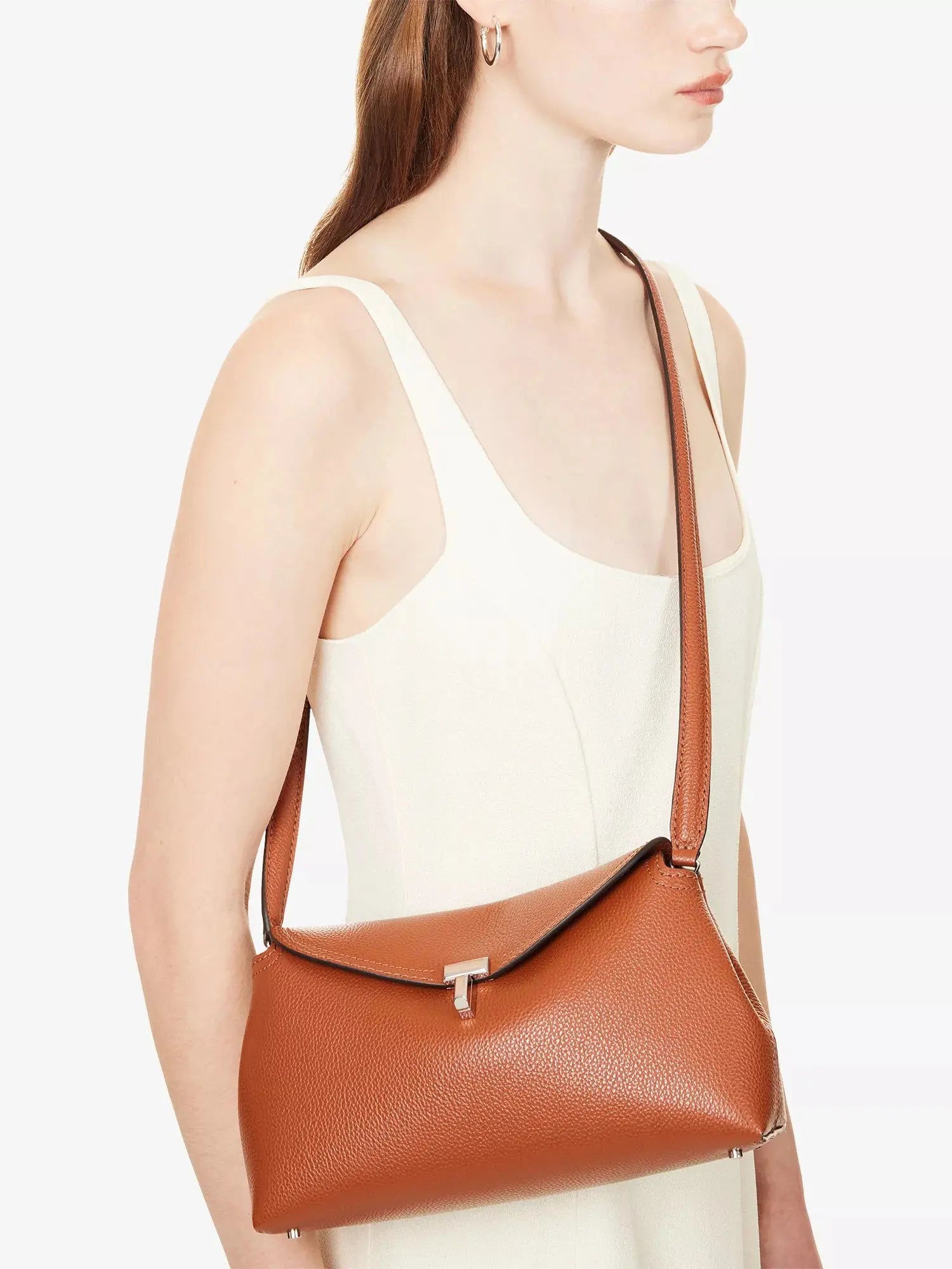 Toteme Women's T-Lock Flap Leather Clutch Toteme