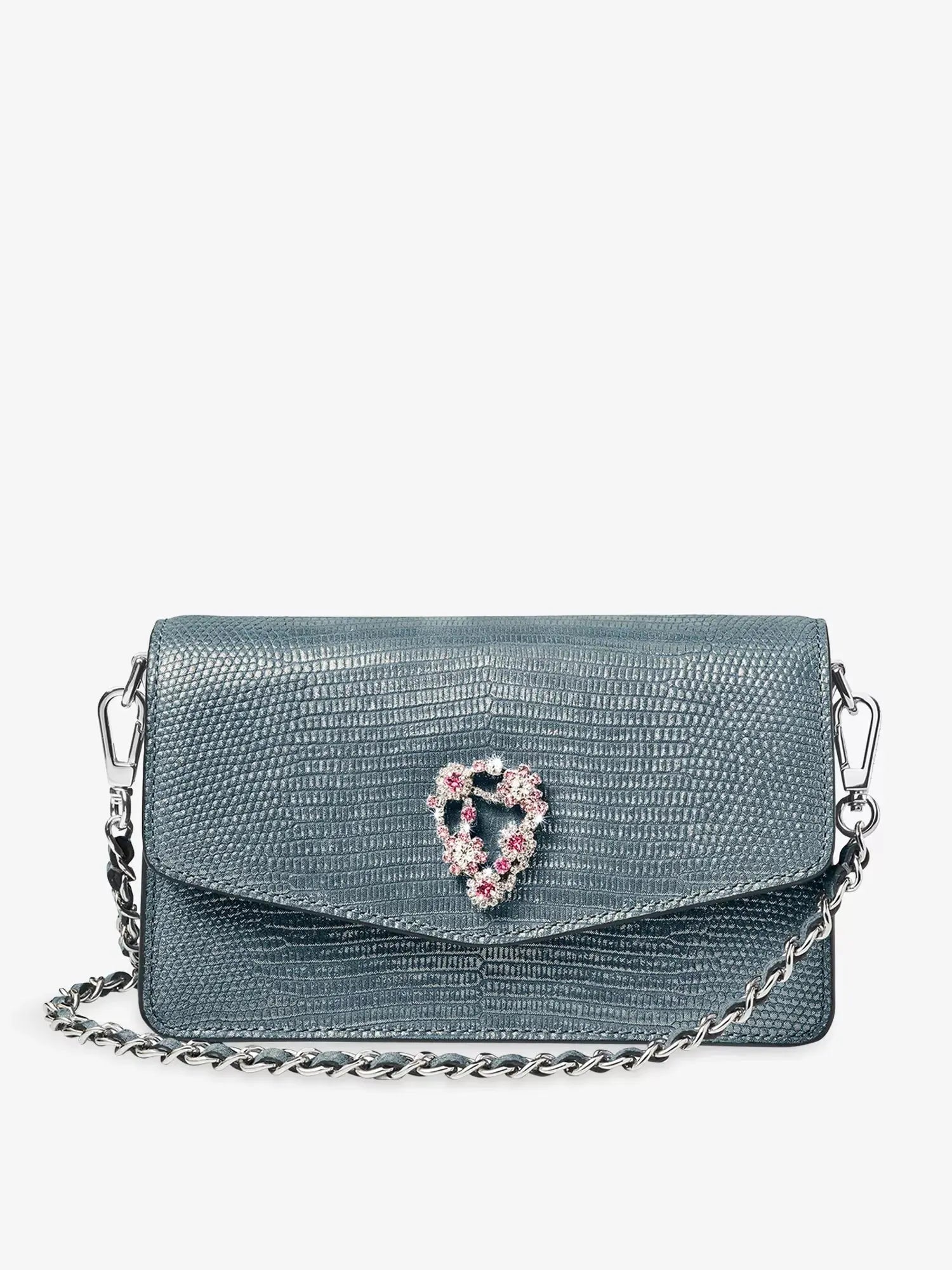 Aspinal of London Women's Eliza Lizard-Embossed Leather Clutch Bag Aspinal of London