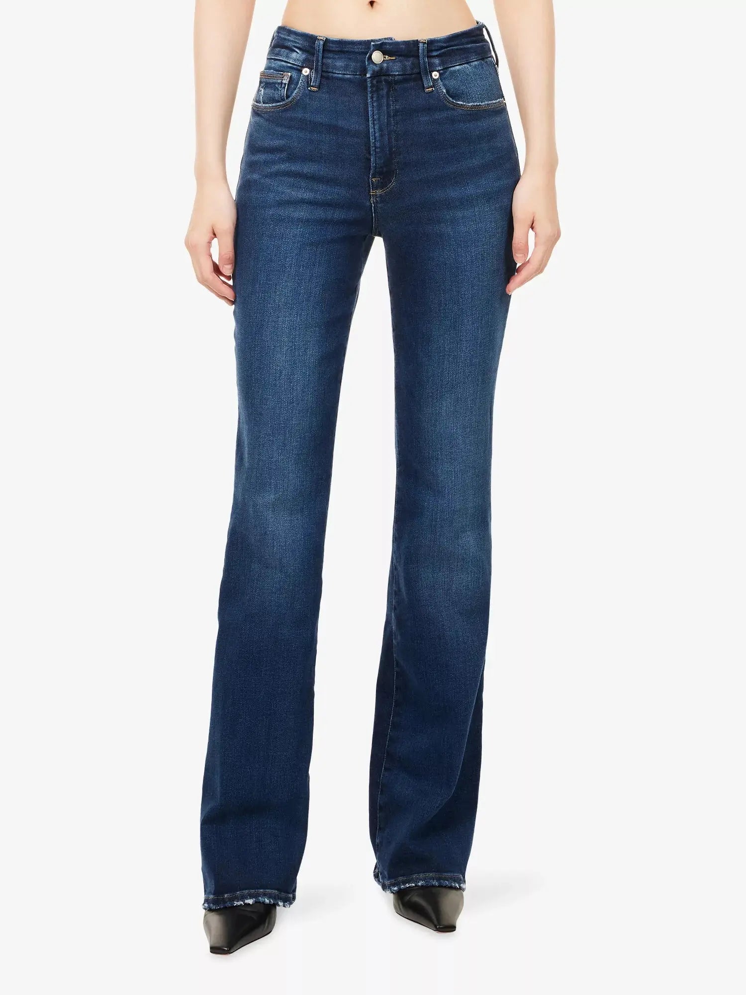 Good American Women's Good Classic Slim Bootcut Stretch-Denim Jeans Good American
