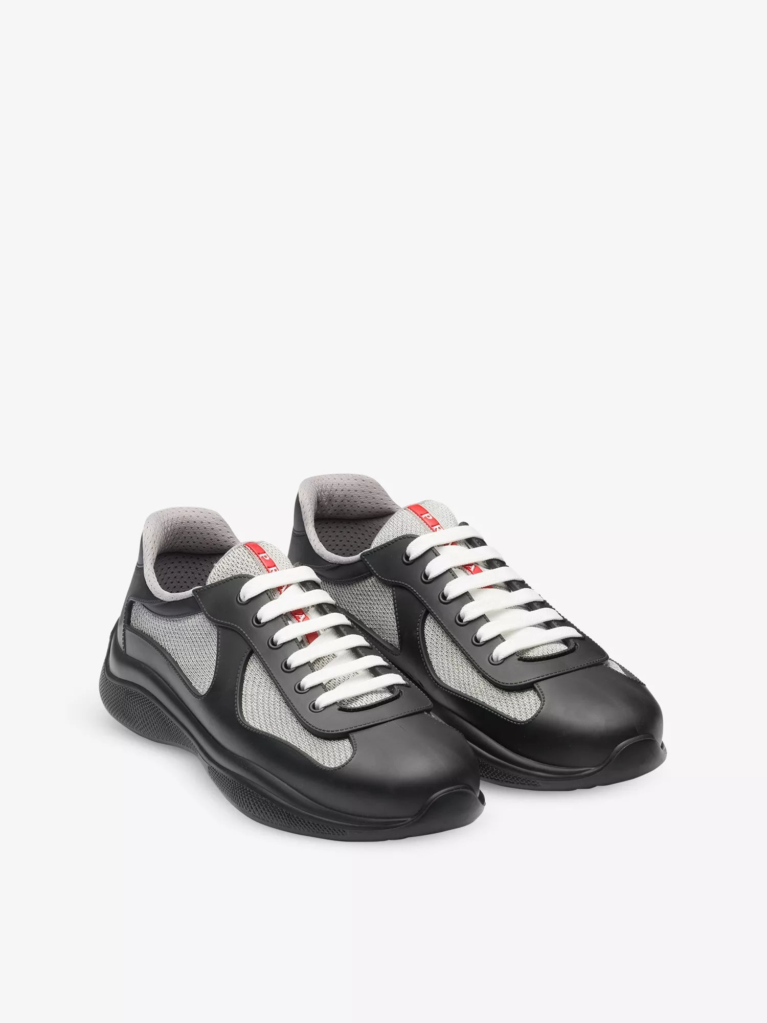 Prada Men's America’s Cup Original leather and mesh trainers Prada