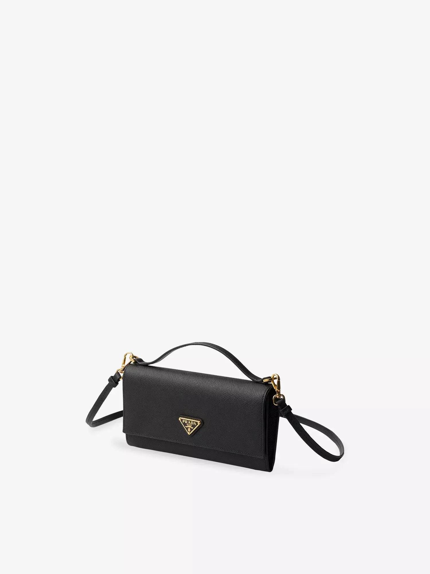 Prada Women's Saffiano Shoulder-Strap Leather Wallet Prada