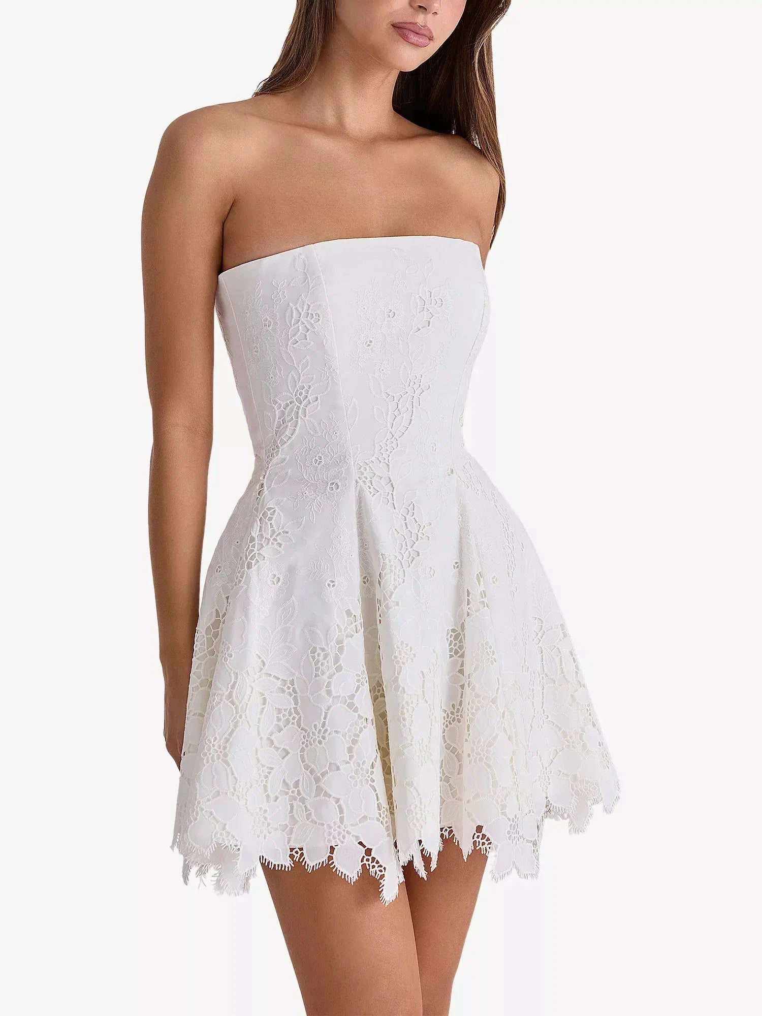 House of CB Women's Jemima Broderie-Anglaise Woven Mini Dress House of CB