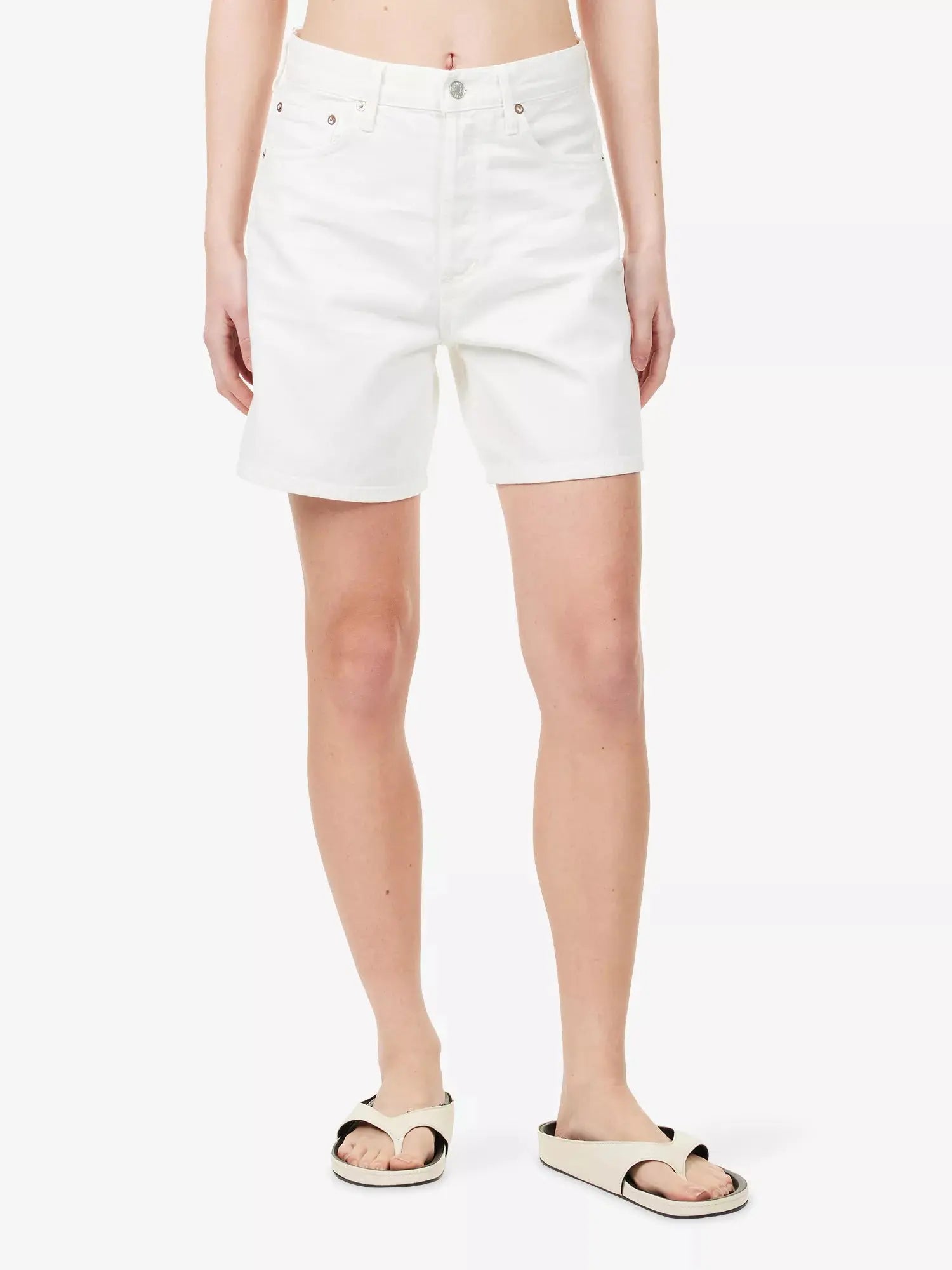 Agolde Women's Dame Wide-Leg Denim Shorts Agolde
