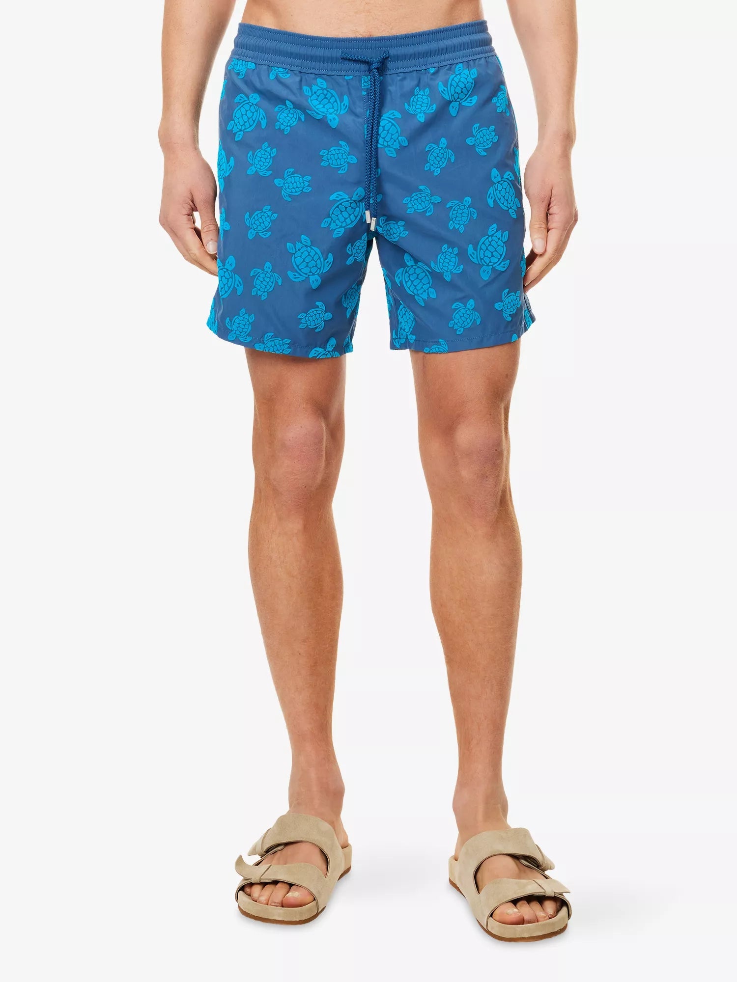 Vilebrequin Men's Moorea Turtle-Print Swim Shorts Vilebrequin