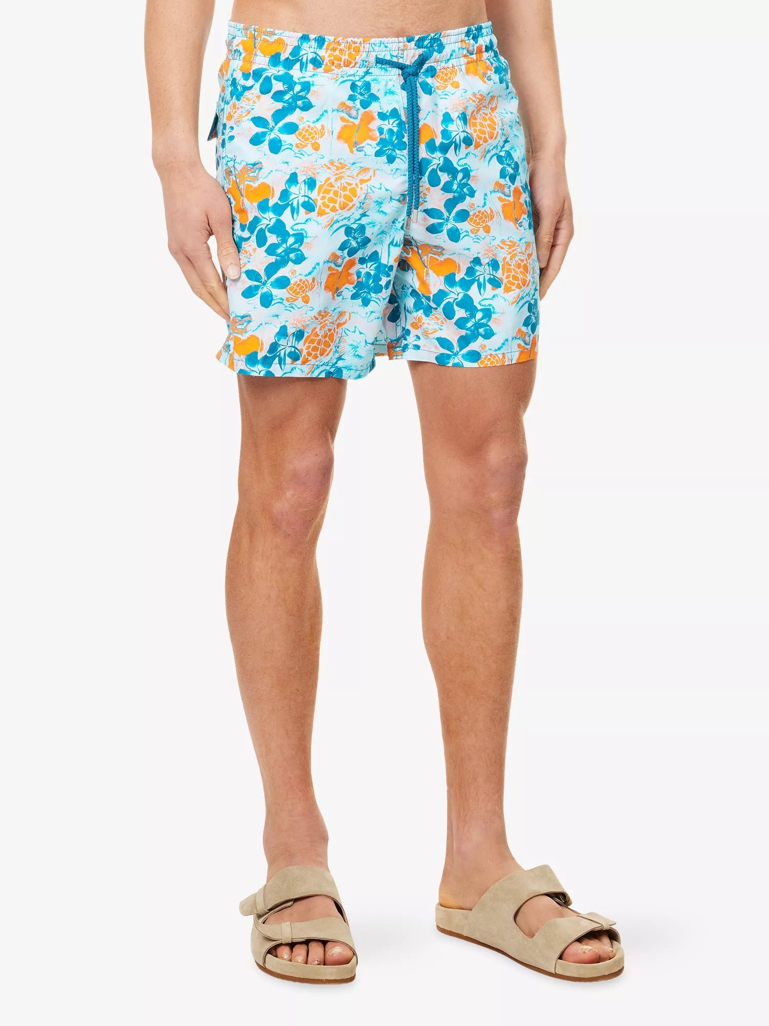 Vilebrequin Men's Moorea Floral-Print Swim Shorts Vilebrequin