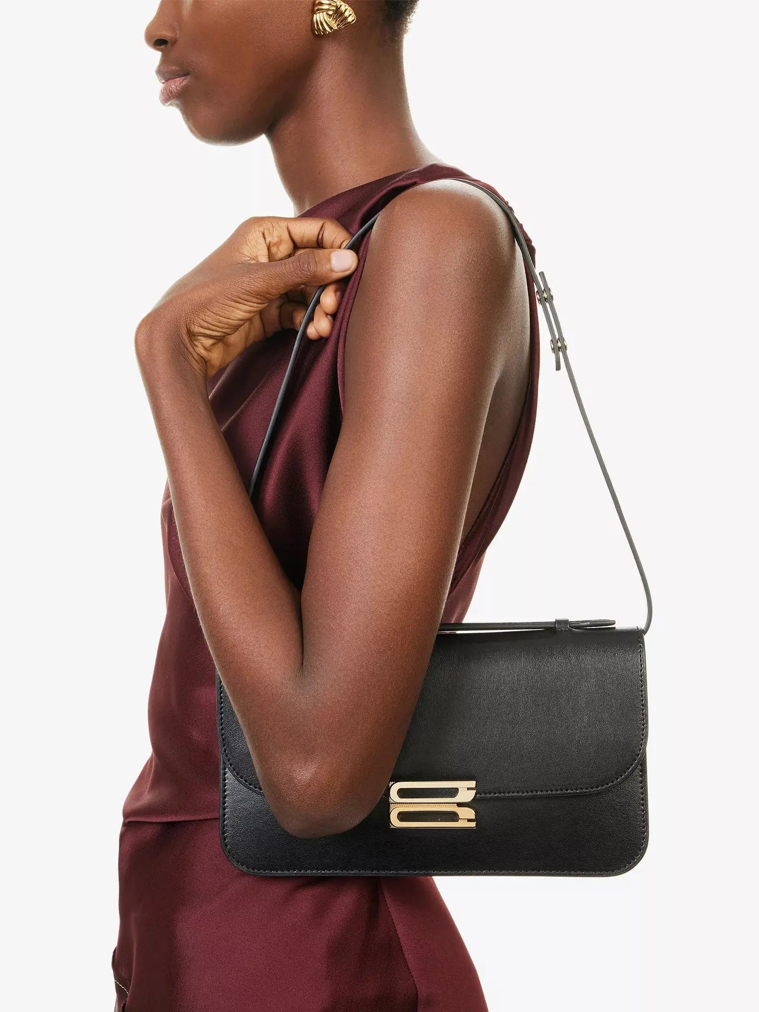Victoria Beckham Women's Dorian Pochette Leather Shoulder Bag Victoria Beckham