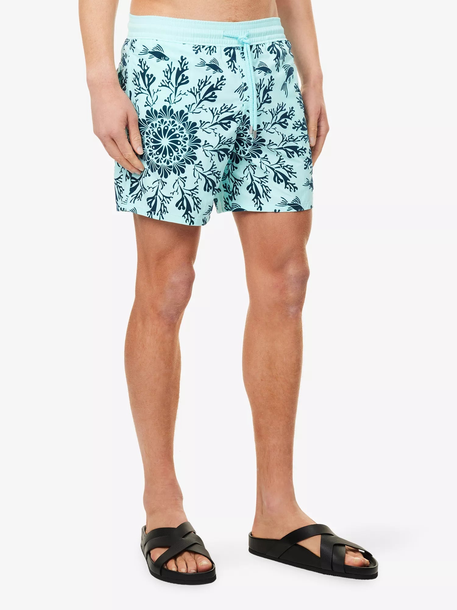 Vilebrequin Men's Moorea Coral-Print Swim Shorts Vilebrequin