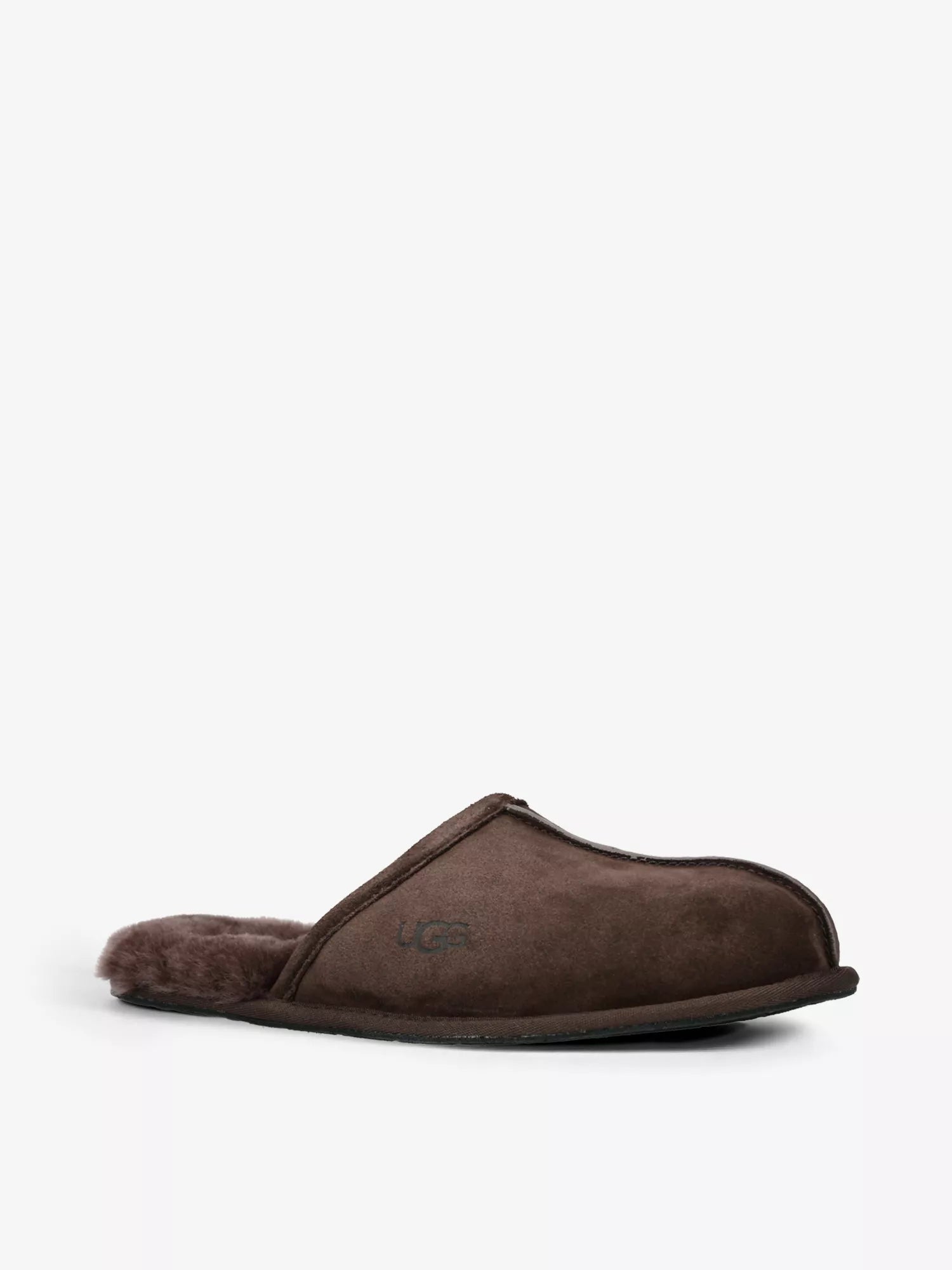 UGG Men's Scuff logo-embroidered suede and shearling slippers UGG