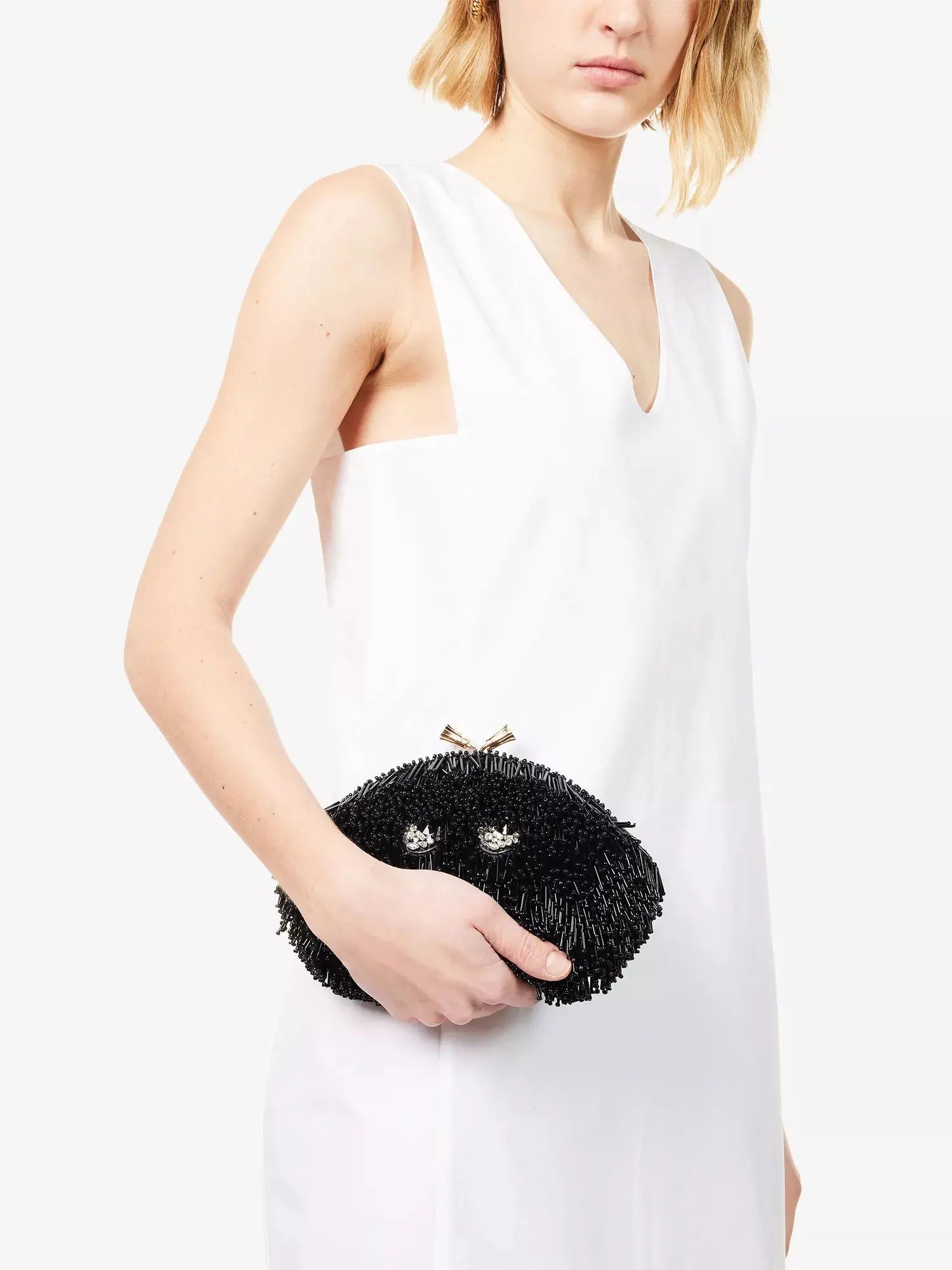 Anya Hindmarch Women's Eyes Bead-Embellished Clutch Bag Anya Hindmarch