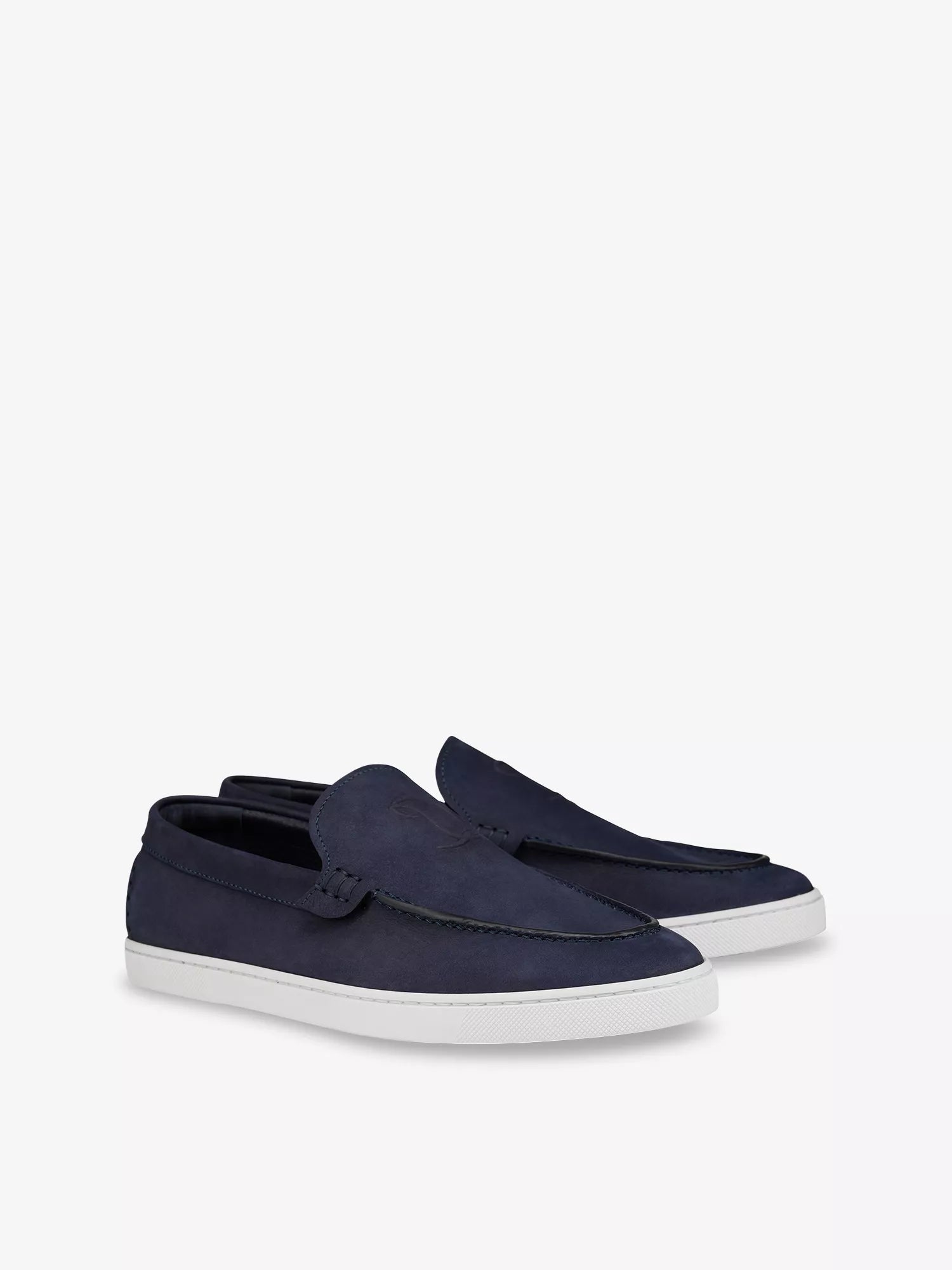 Christian Louboutin Men's Moonboat Suede Loafers Christian Louboutin