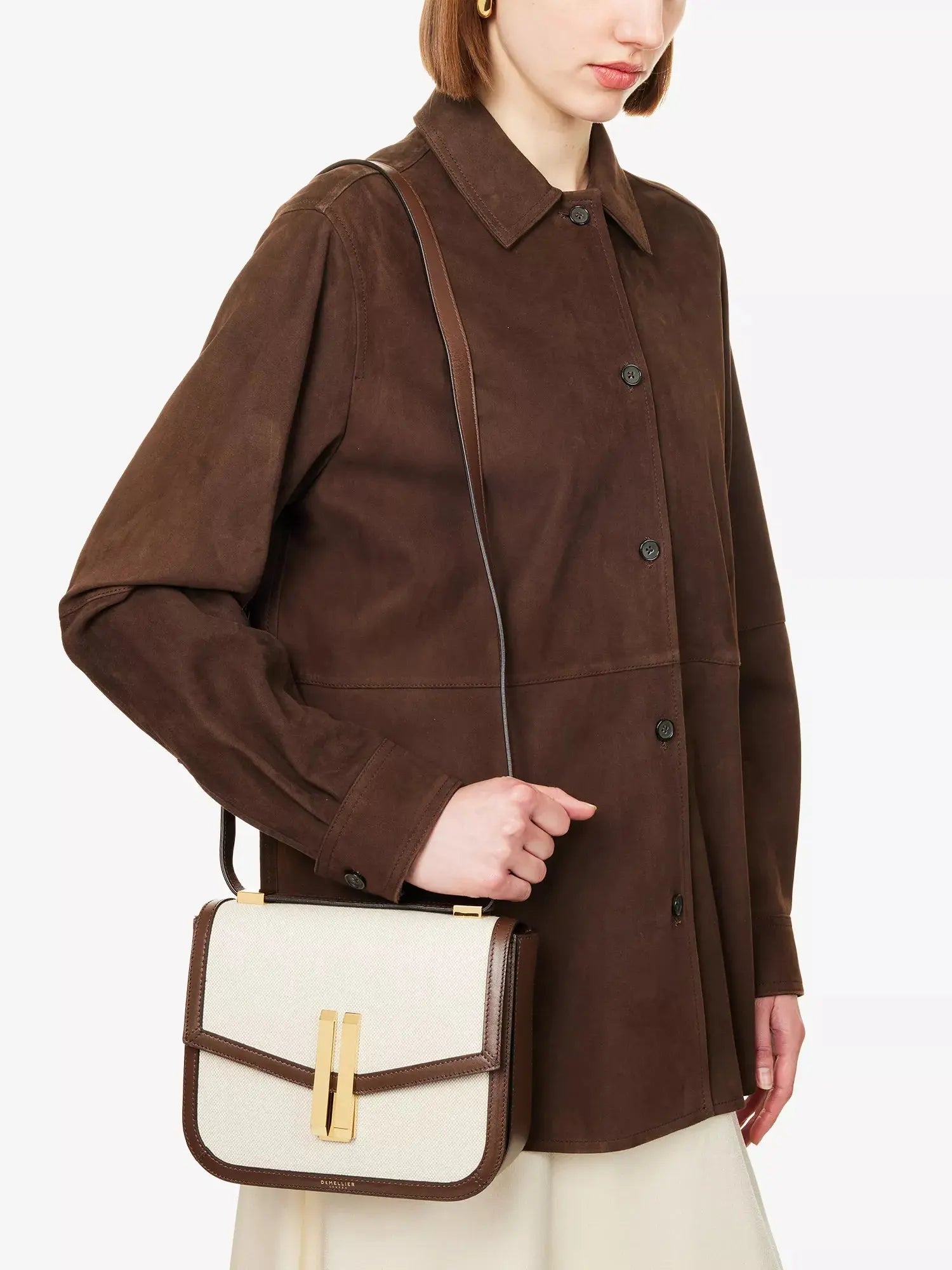 DeMellier Women's The Vancouver Canvas and Leather Cross-Body Bag DeMellier