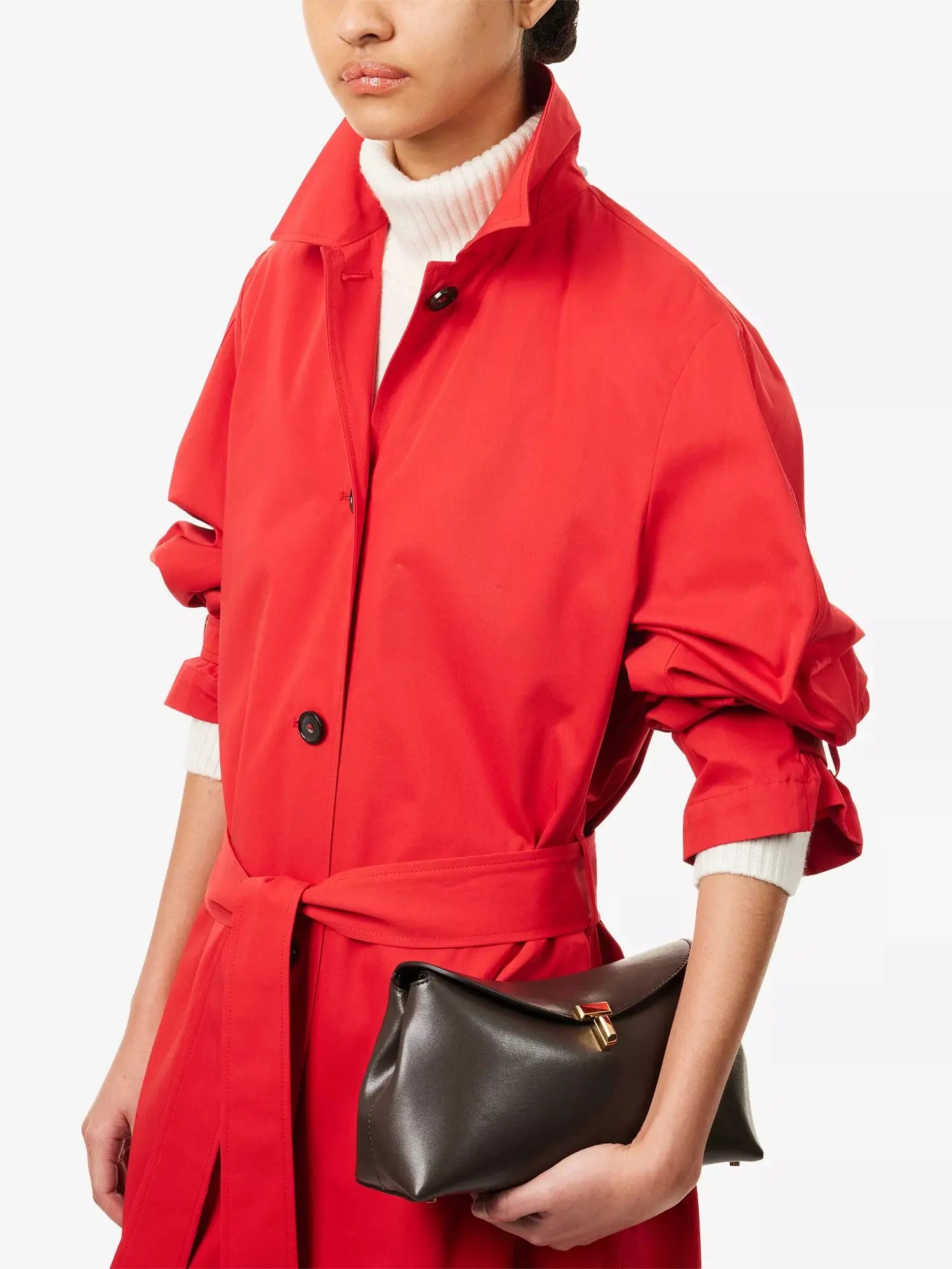 Toteme Women's T-Lock Mini Leather Clutch Bag Toteme