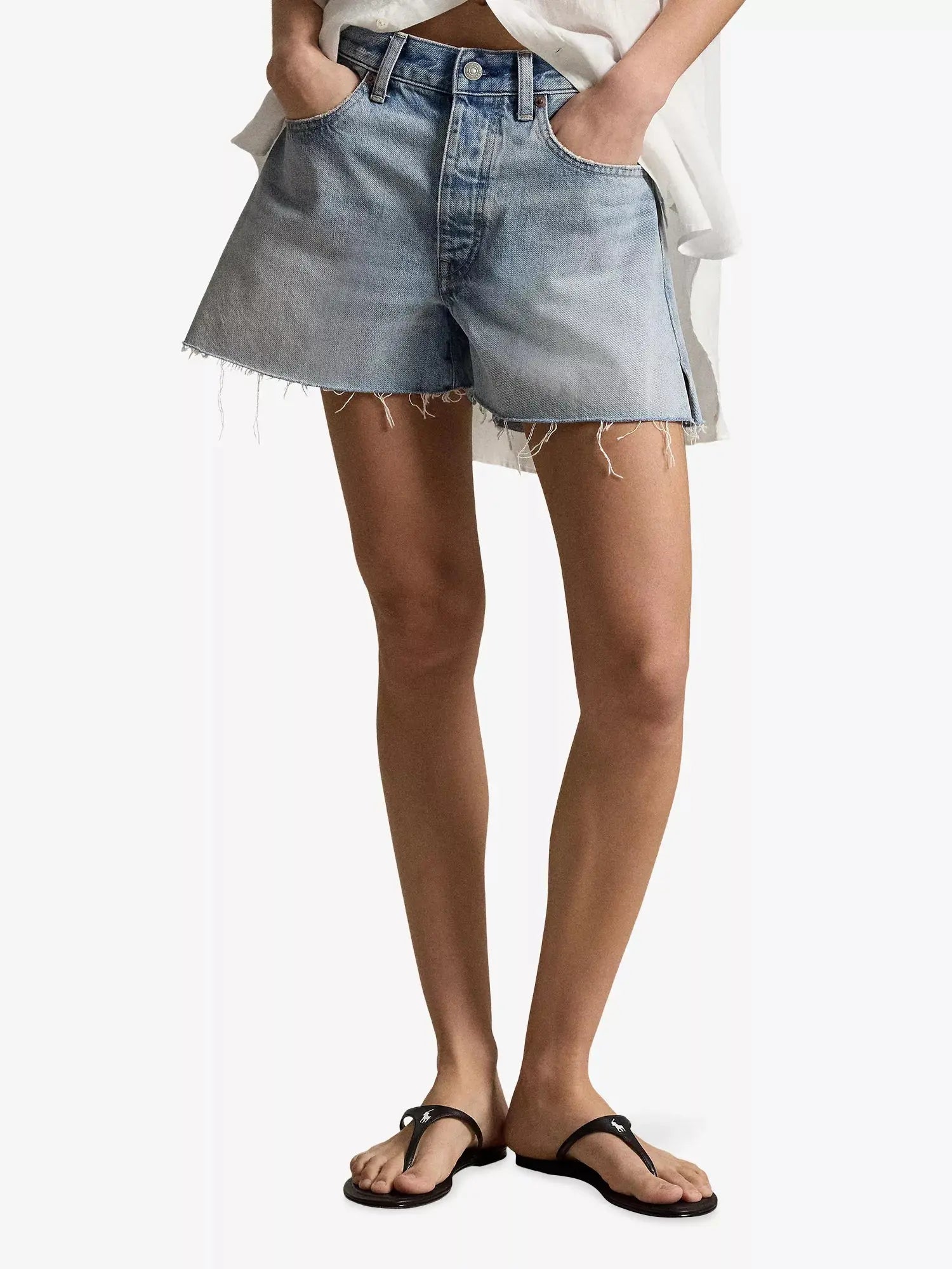 Polo Ralph Lauren Women's Cut-Off Straight-Fit Denim Shorts Polo Ralph Lauren