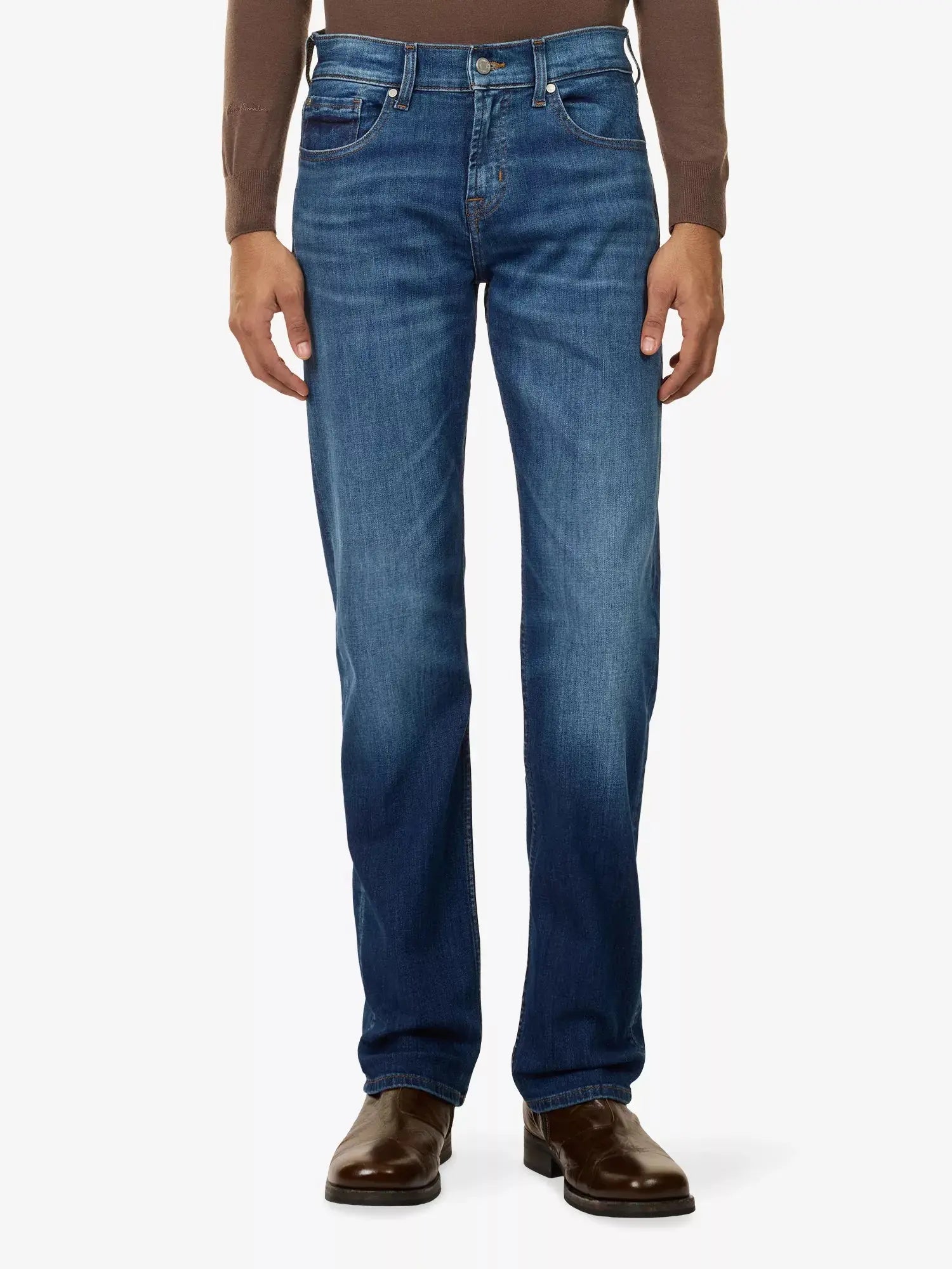 7 For All Mankind Men's Standard Straight-Leg Stretch-Denim Jeans 7 For All Mankind