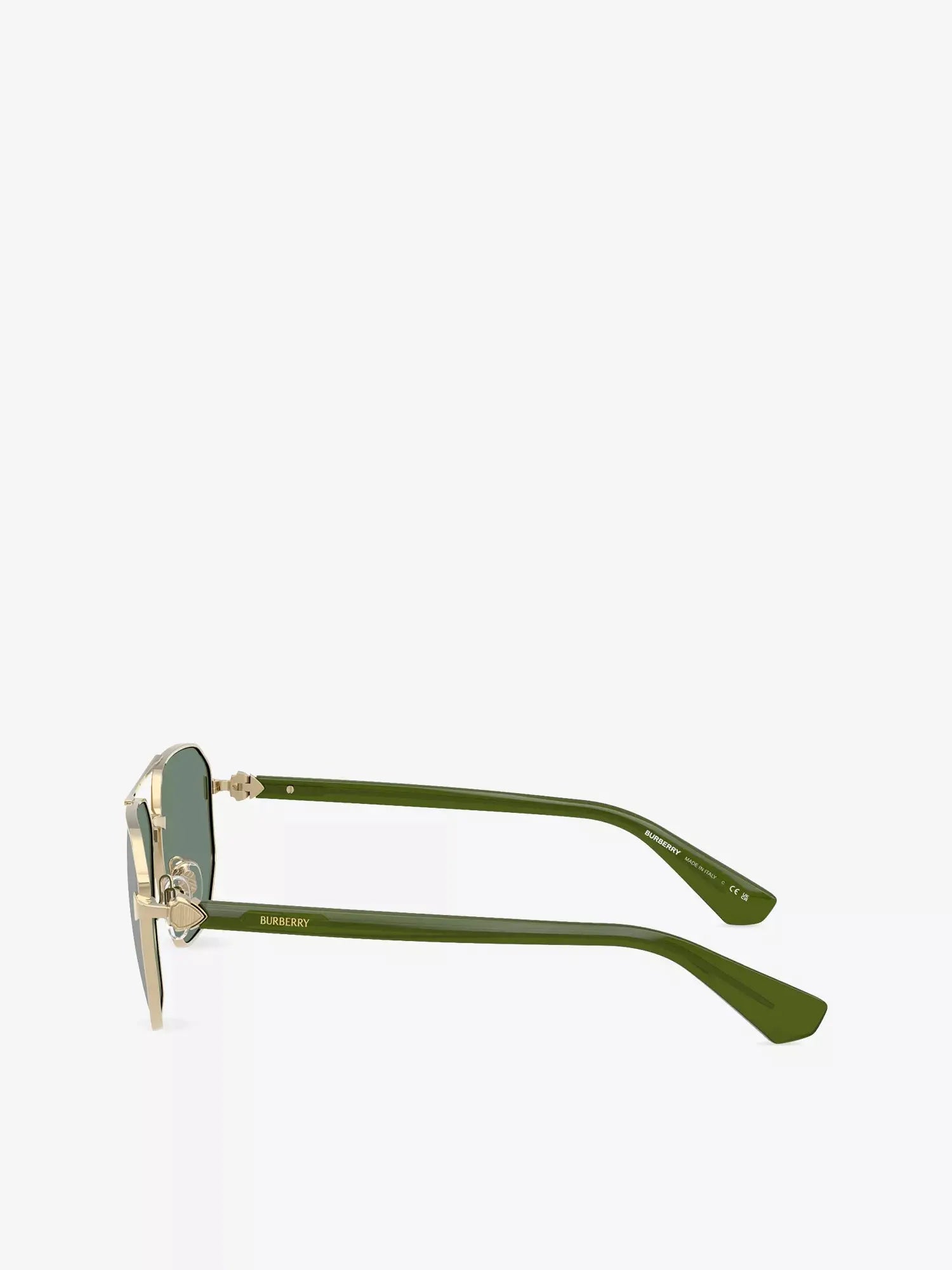 Burberry Women's BE3166 Aviator-Frame Metal Sunglasses Burberry