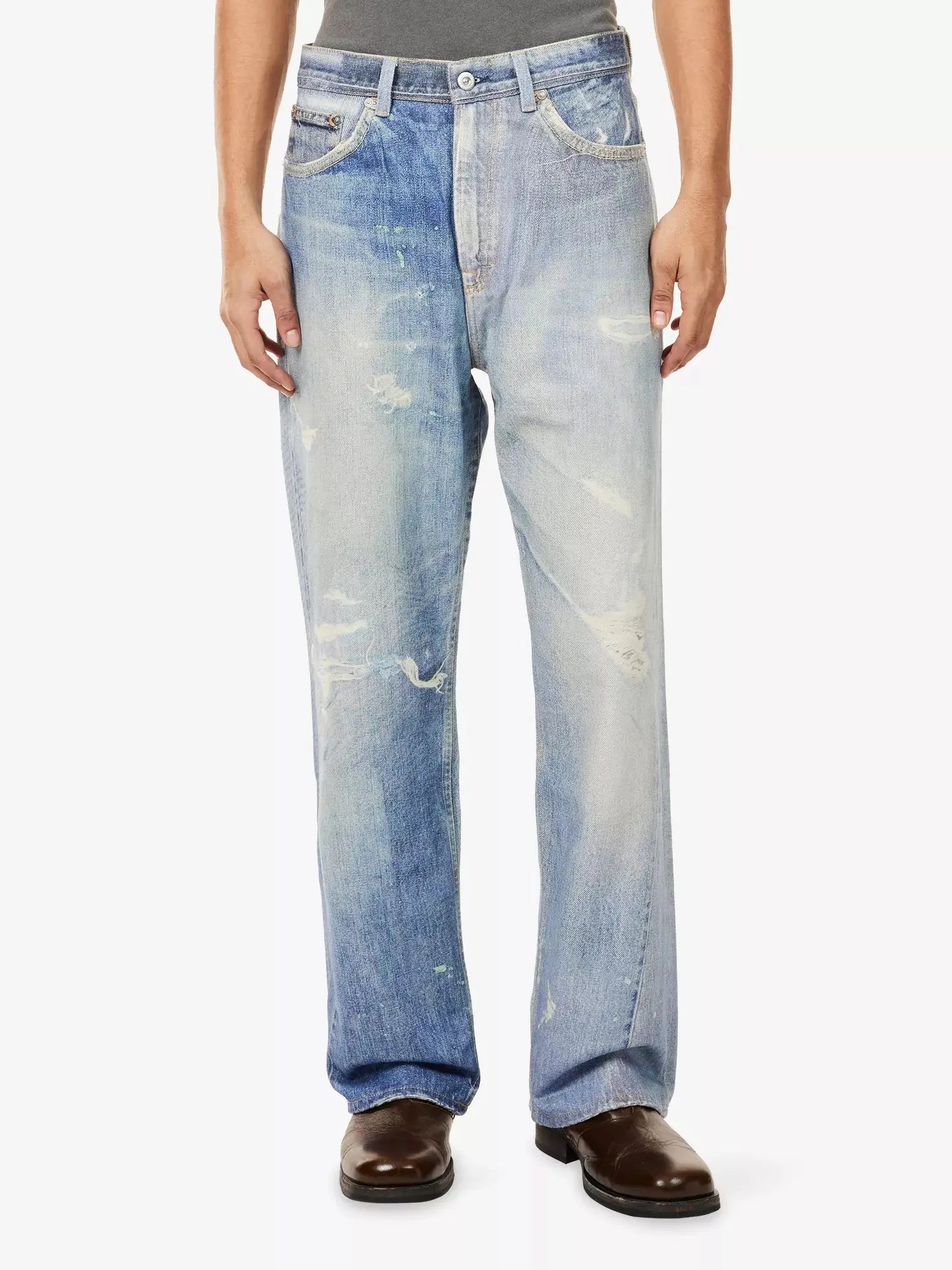 Our Legacy Men's Third Cut Faded-Wash Denim Jeans Our Legacy