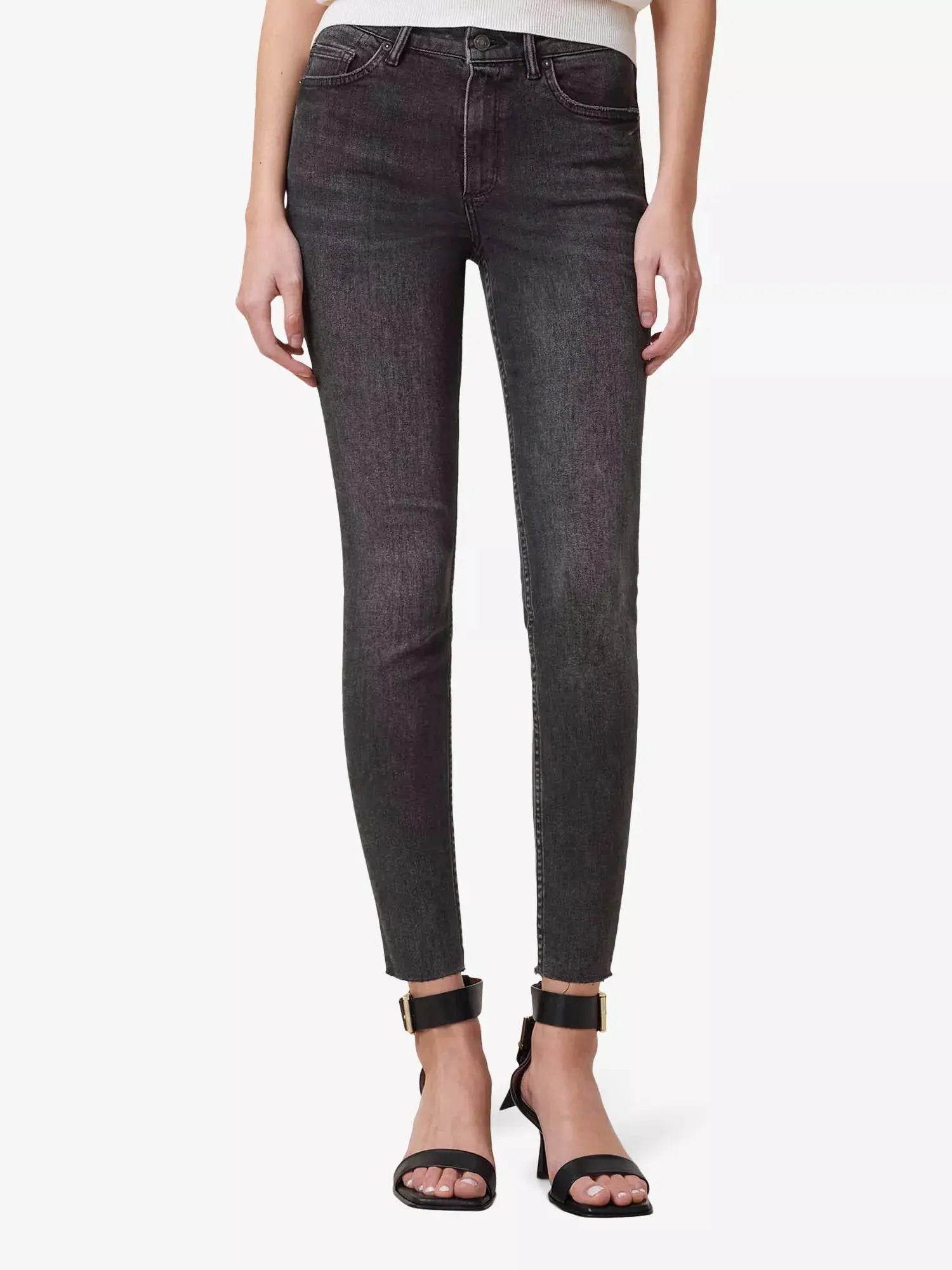 AllSaints Women's Miller Pushup Skinny-Leg High-Rise Cotton-Blend Stretch-Denim Jeans Allsaints