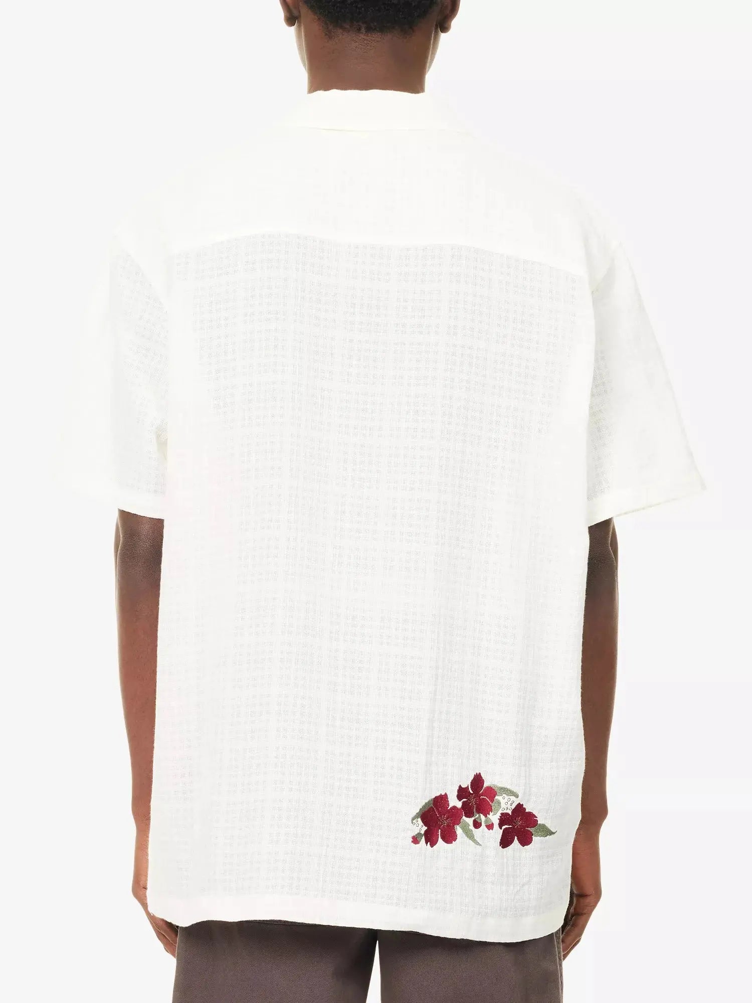 Palmes Men's Ramus Camp-Collar Cotton Shirt Palmes