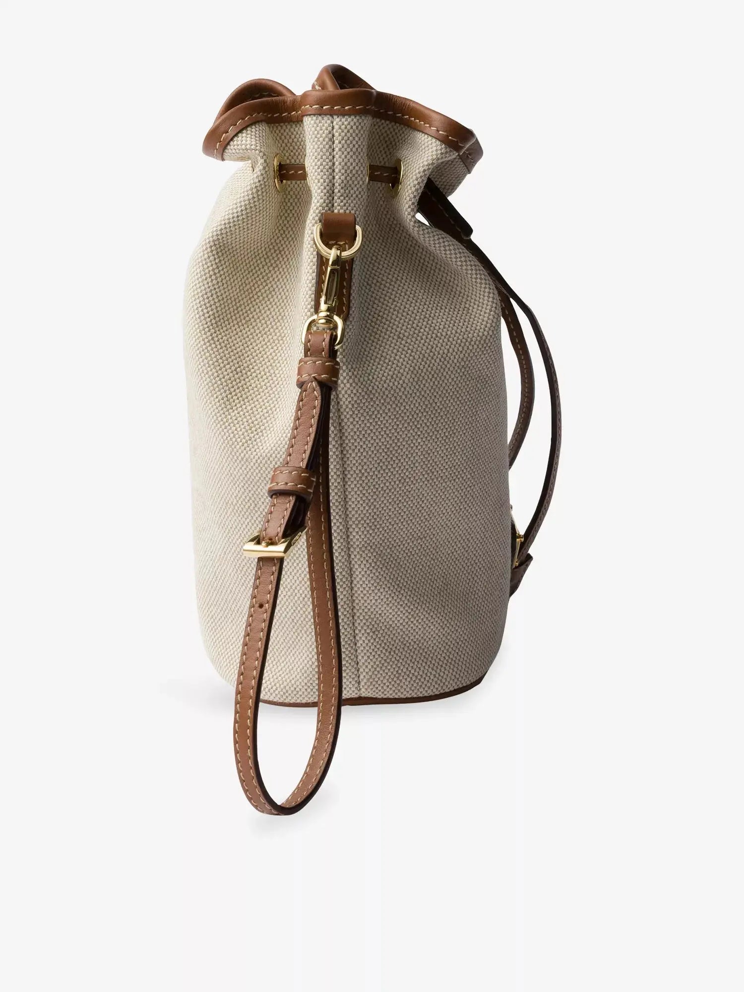 Prada Women's Logo-Plaque Canvas and Leather Pouch Prada