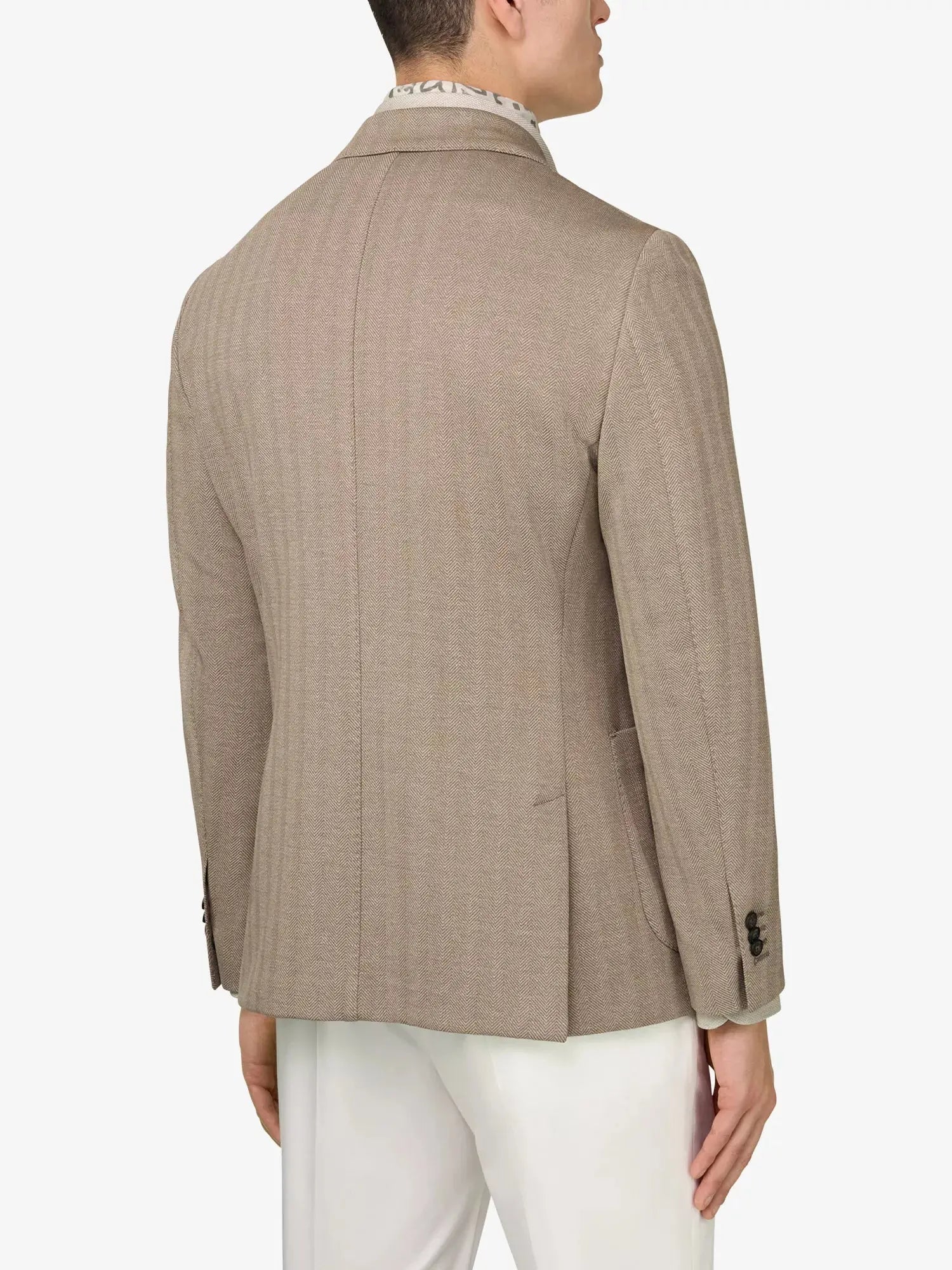 Boggi Milano Men's Single-Breasted Herringbone Cotton-Blend Blazer Boggi Milano