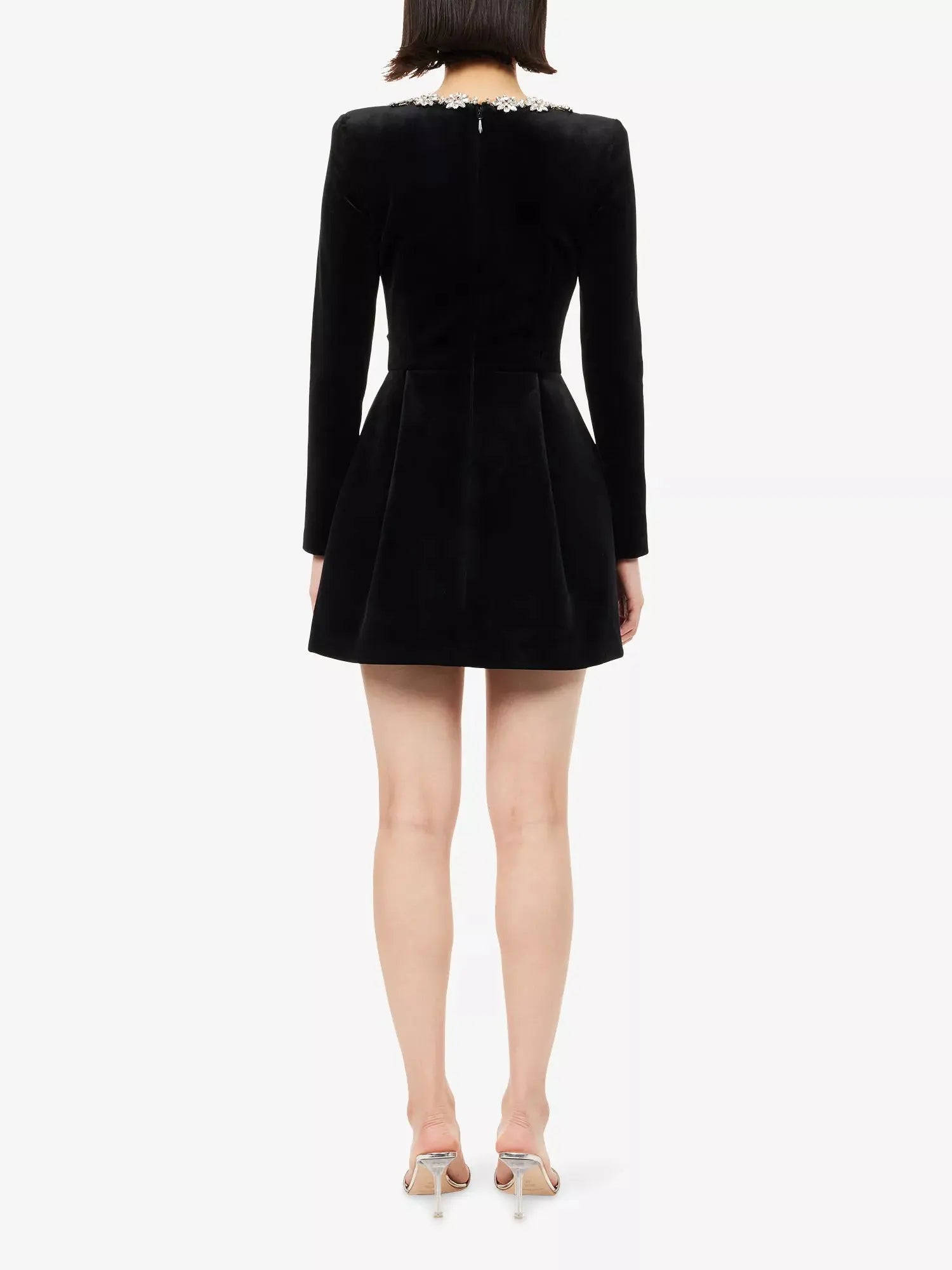 Nadine Merabi Women's Kimberly Embellished Velvet Mini Dress Nadine Merabi