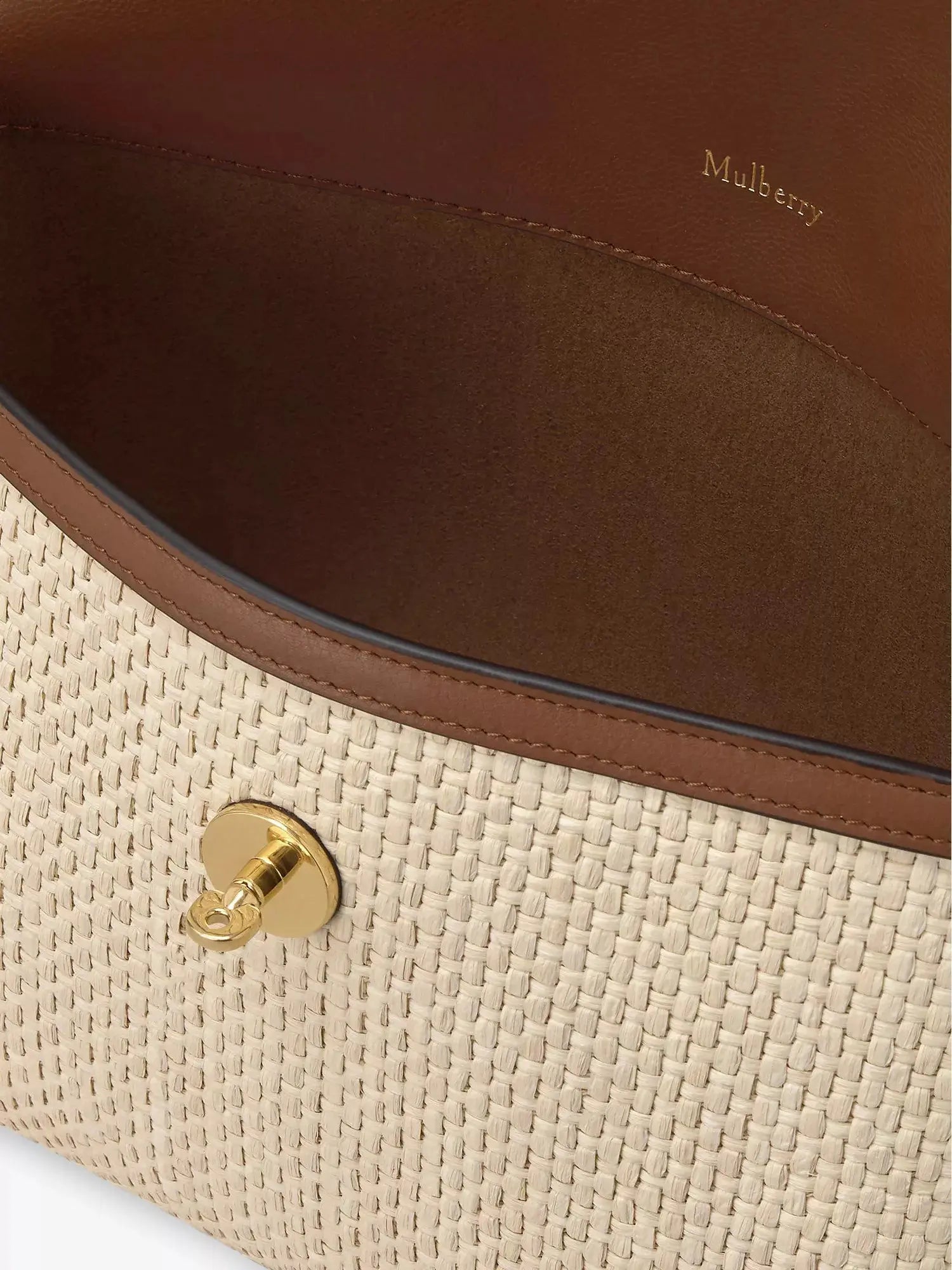 Mulberry Women's Darley Large Raffia and Leather Pouch Mulberry