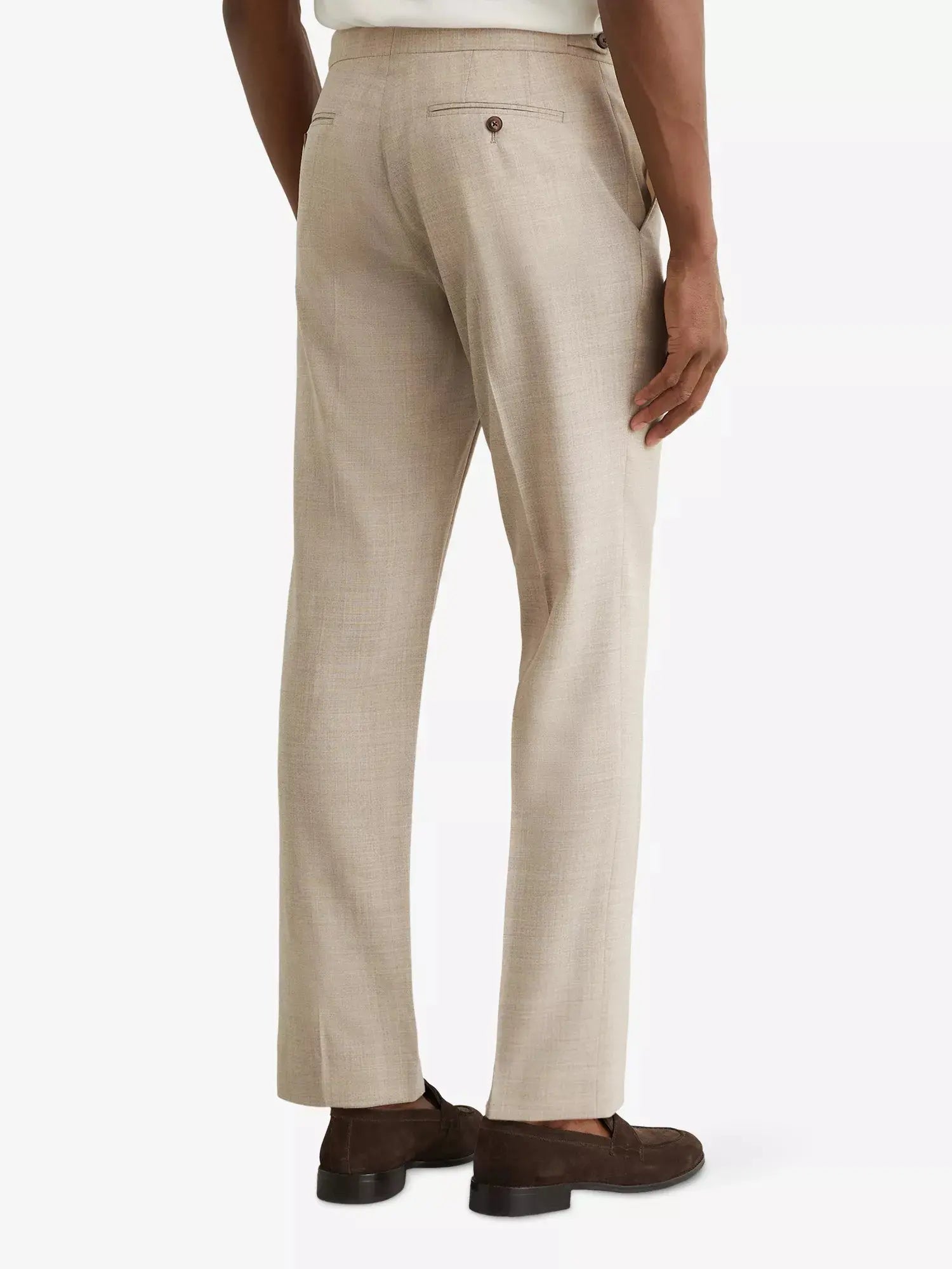 Reiss Men's Fibre Slim-Leg Wool Trousers Reiss
