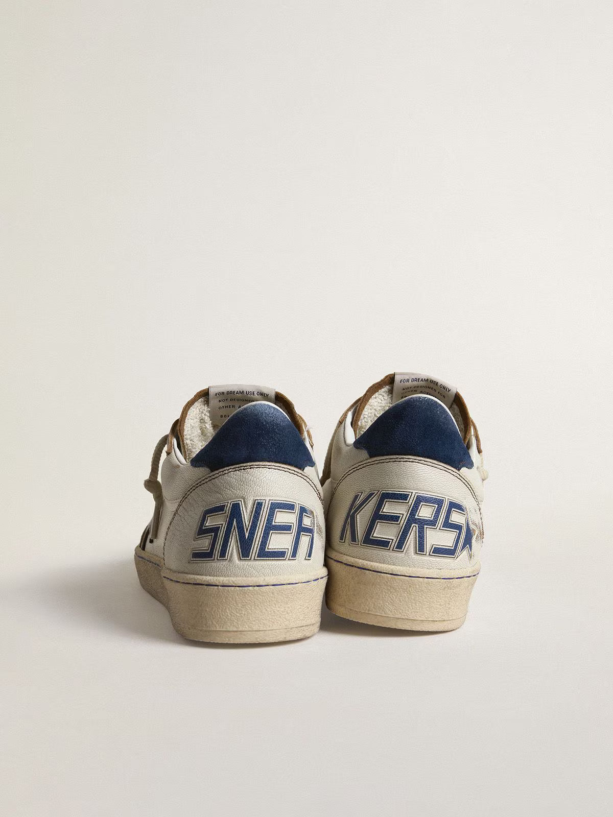 Golden Goose Men's Ball Star with black star and blue suede heel tab Golden Goose