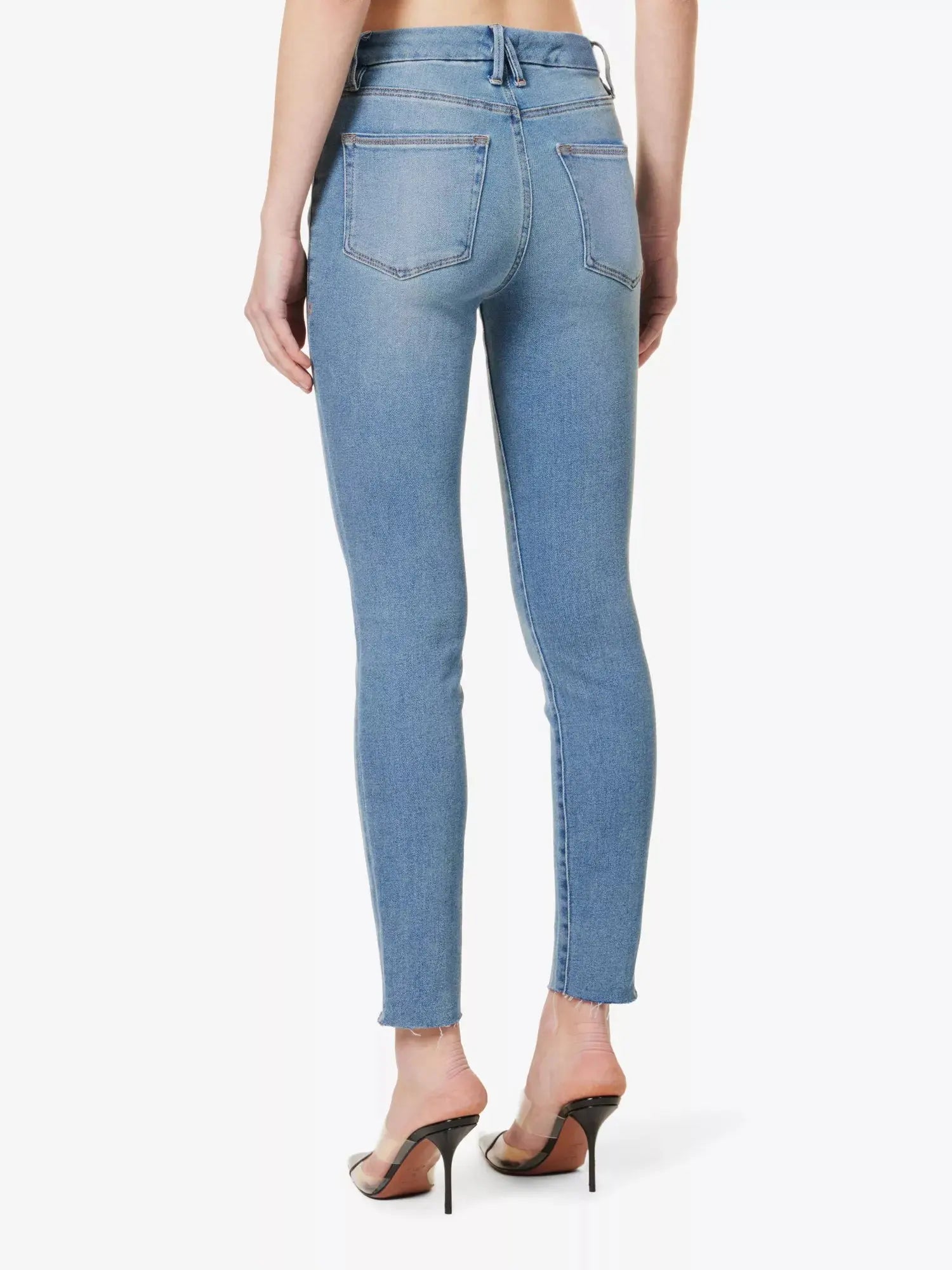 Good American Women's Good Legs skinny-leg mid-rise cropped stretch-denim jeans Good American