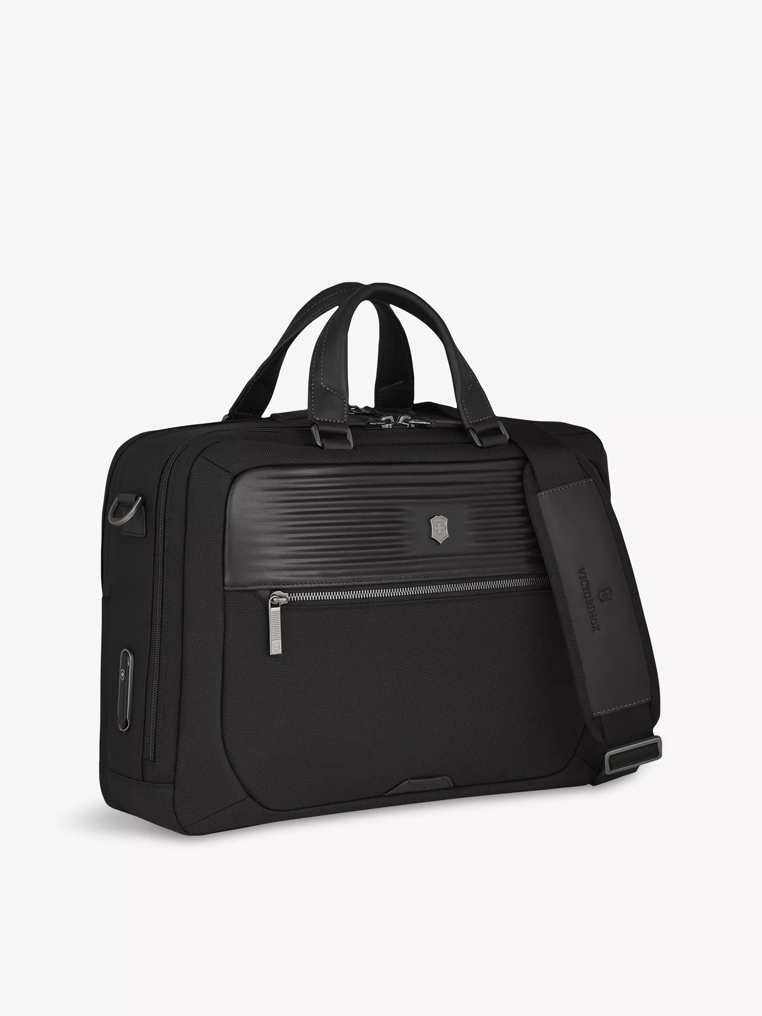 Victorinox Men's Mythic Deluxe Leather and Woven Briefcase Victorinox