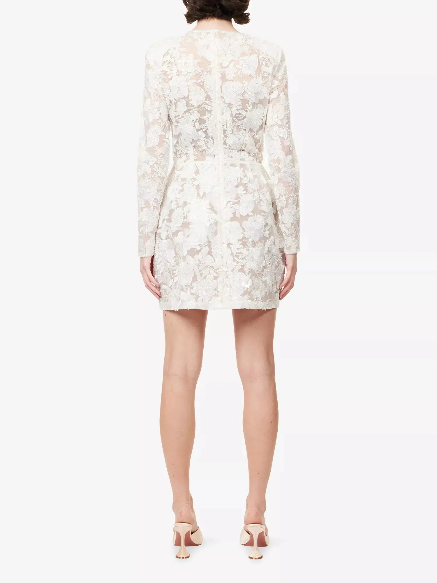 Nadine Merabi Women's Sienna Embroidered Mesh Mini Dress Nadine Merabi