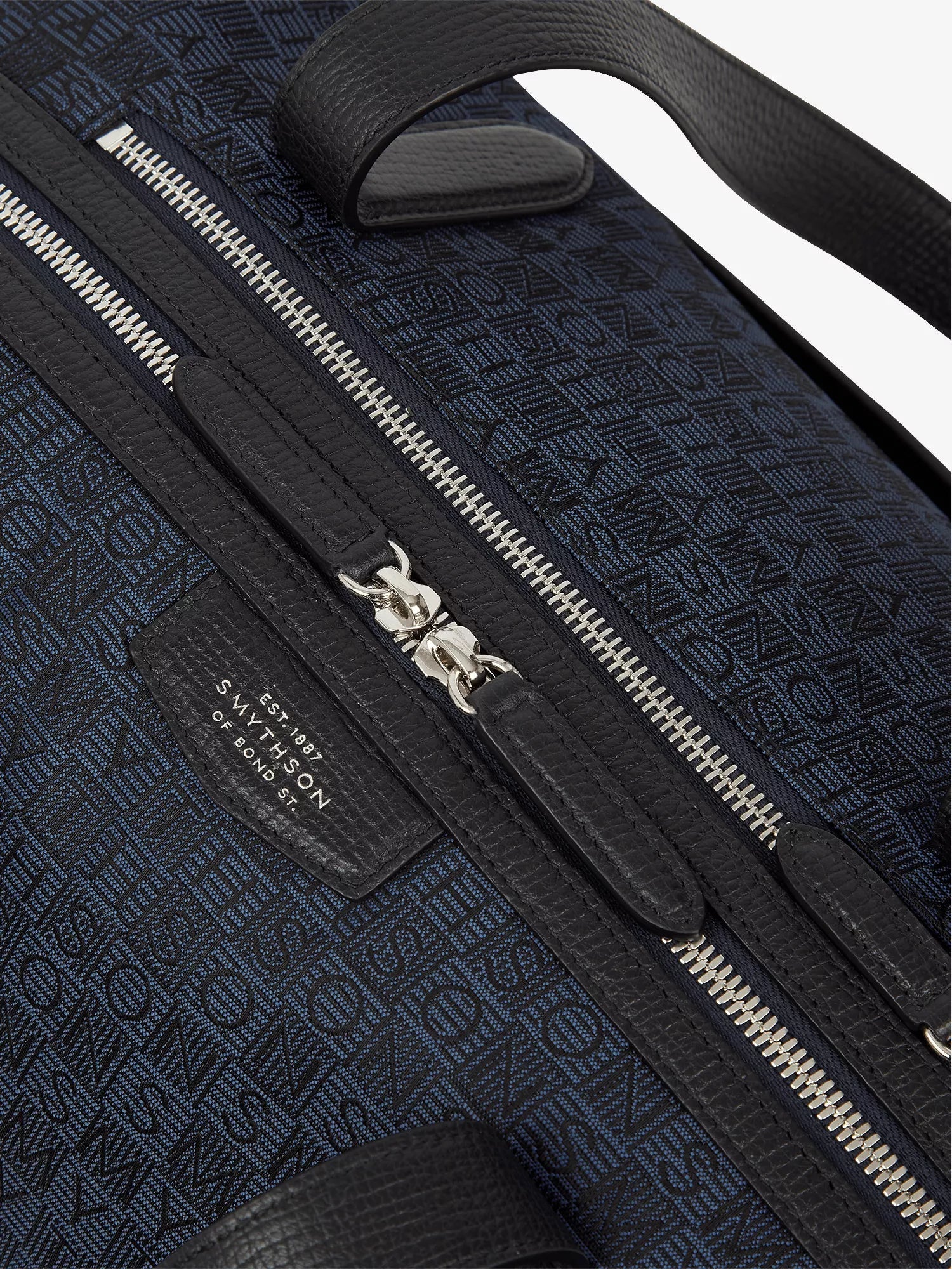 Smythson Men's Monogram-Stamp Small Canvas Travel Bag Smythson