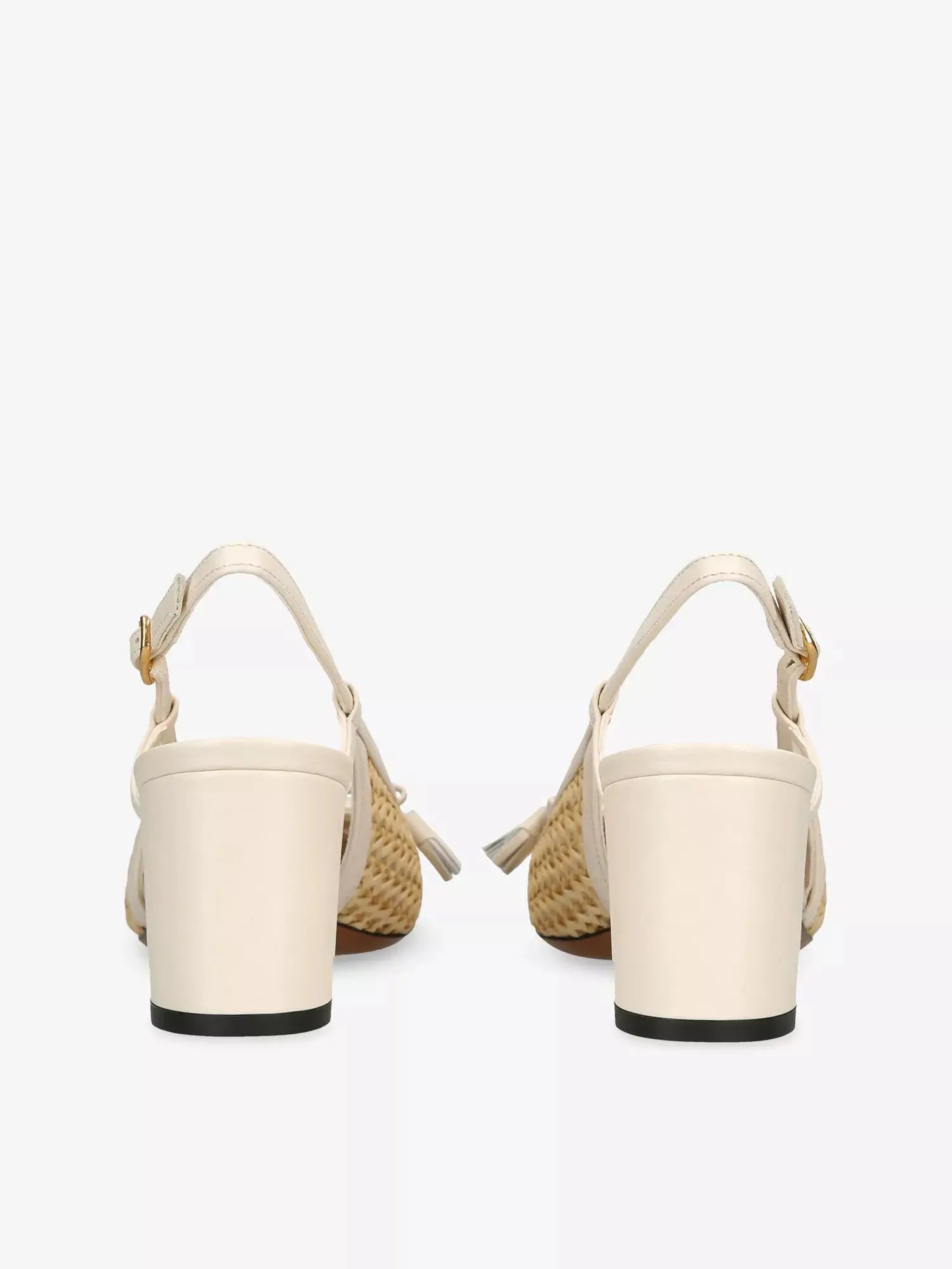 Valentino Garavani Women's Valet Du Roi 60 Raffia And Leather Slingbacks Valentino Garavani