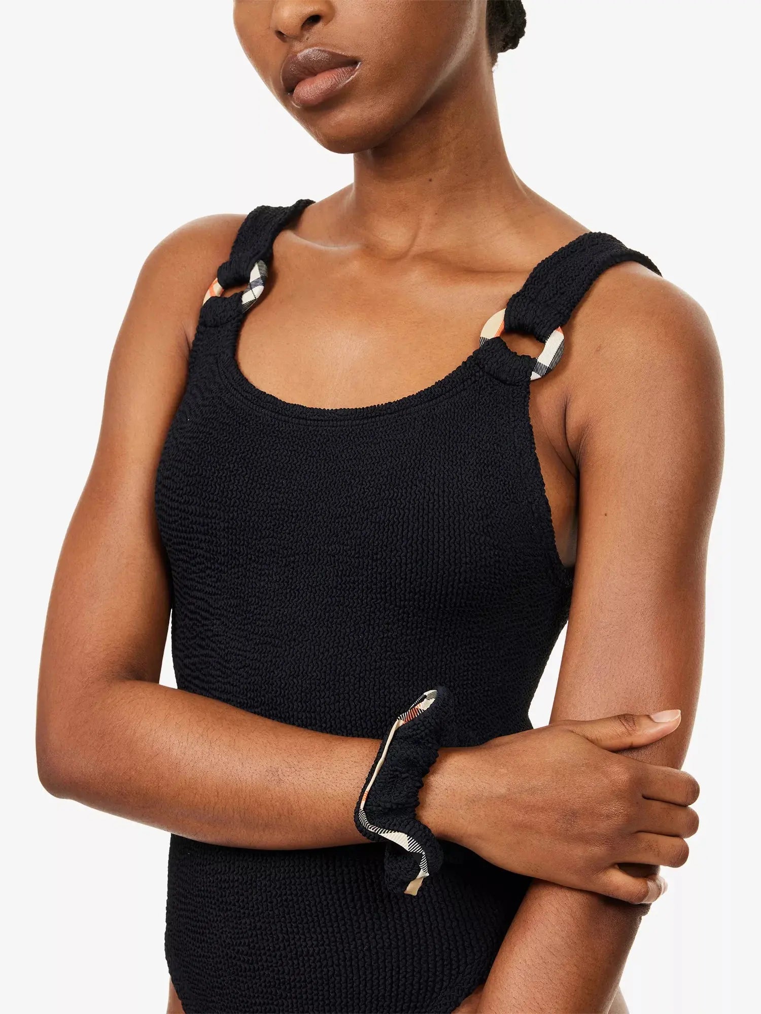 Hunza G Women's Burberry x Hunza G Domino Check-Hardware Swimsuit and Scrunchie Set Hunza G