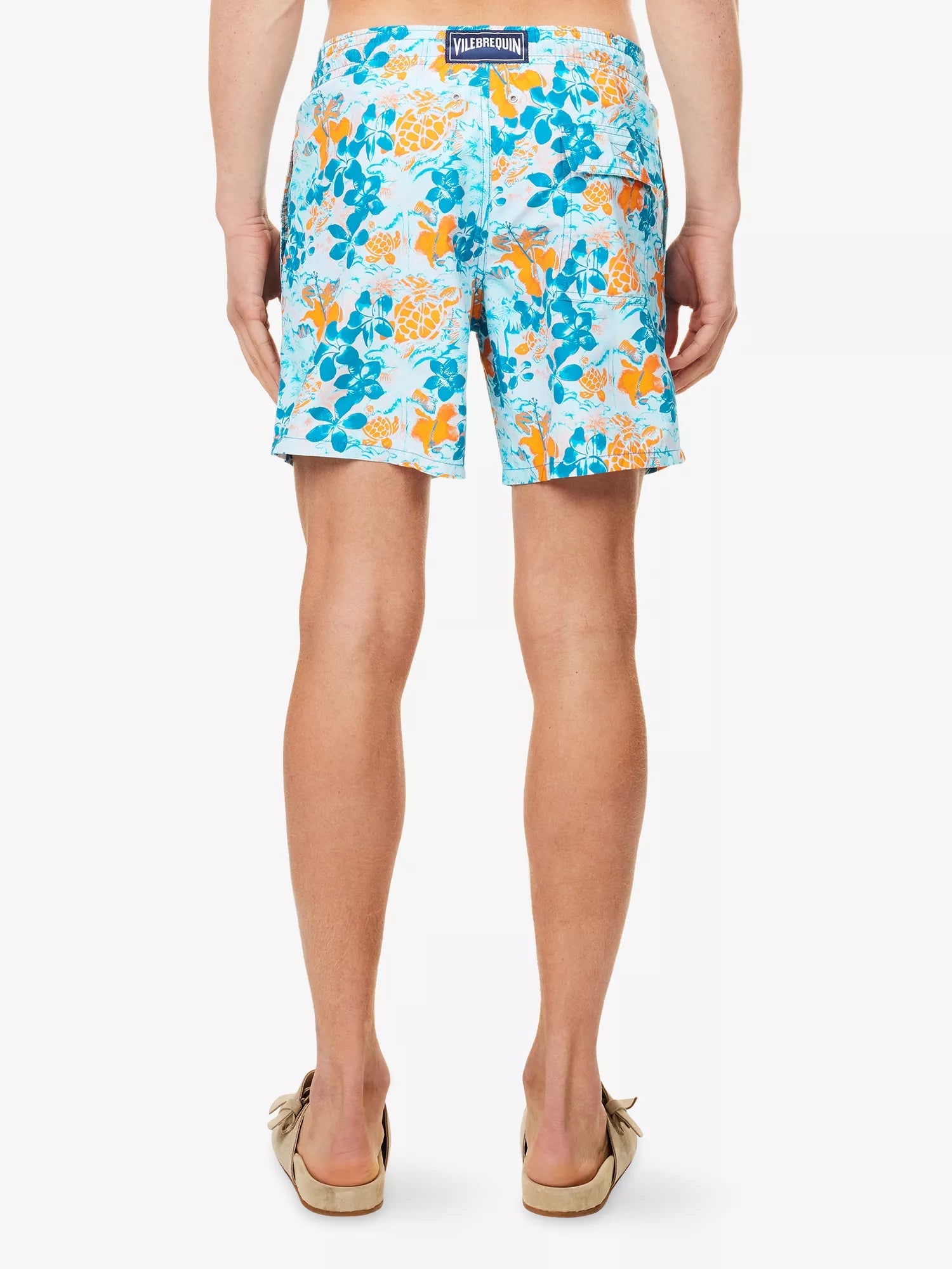 Vilebrequin Men's Moorea Floral-Print Swim Shorts Vilebrequin