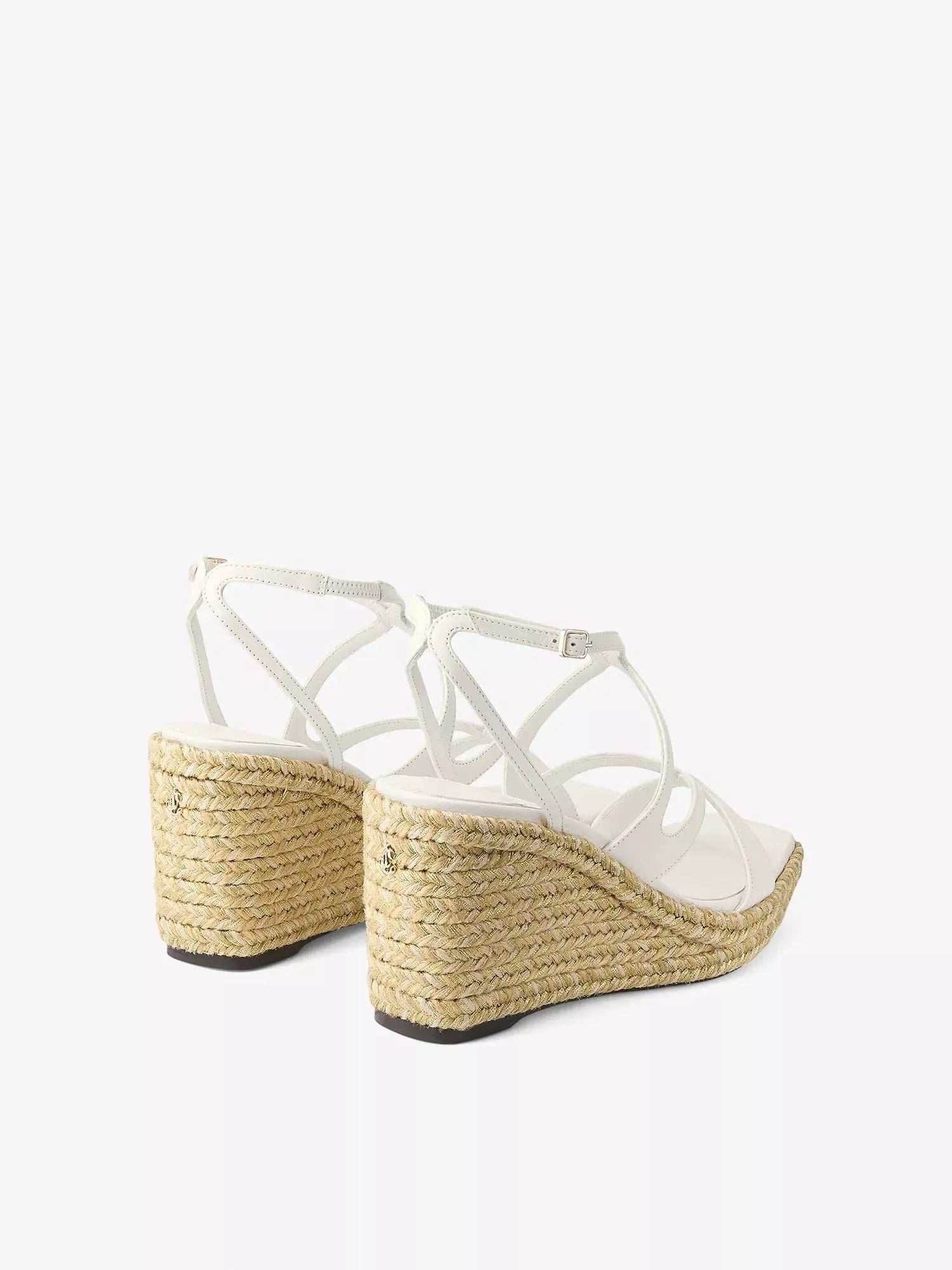 Jimmy Choo Women's Ayla 85 Leather Espadrille Wedges Jimmy Choo