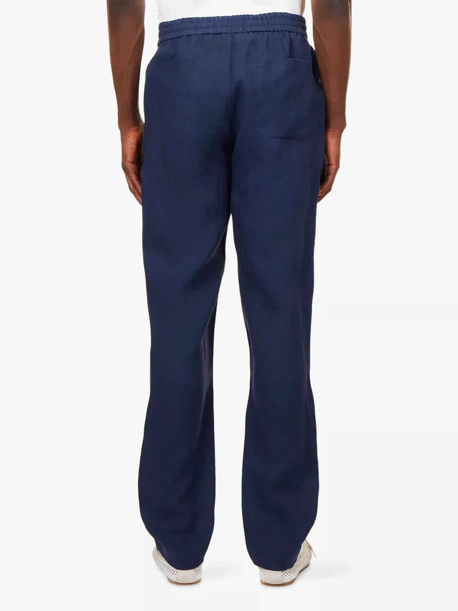 Sunspel Men's Drawstring Tapered-Leg Linen Trousers Sunspel