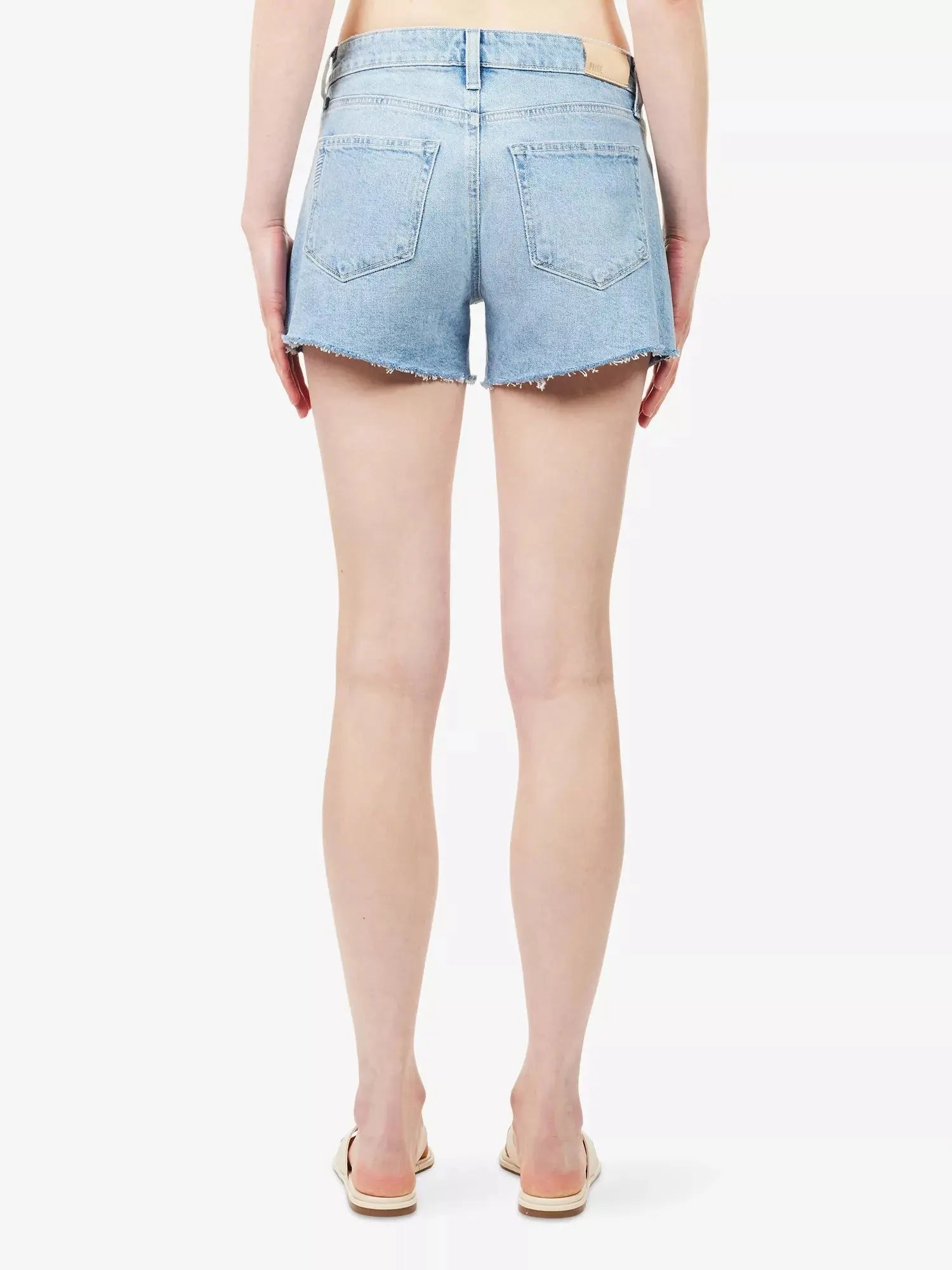 Paige Women's Dylan Raw-Hem Mid-Rise Denim Shorts Paige