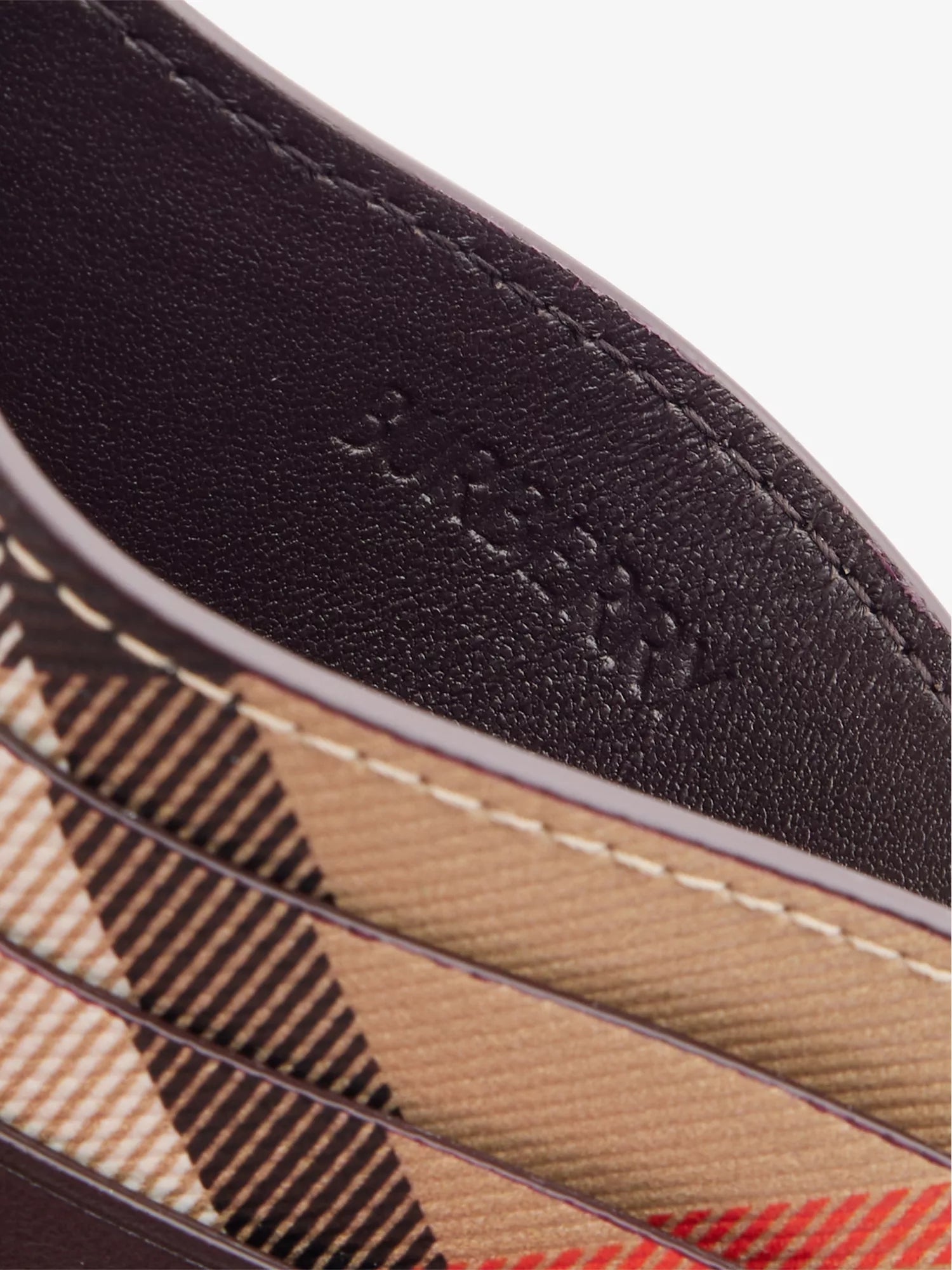 Burberry Men's New Tall Check-Print Cotton-Blend And Leather Card Holder Burberry