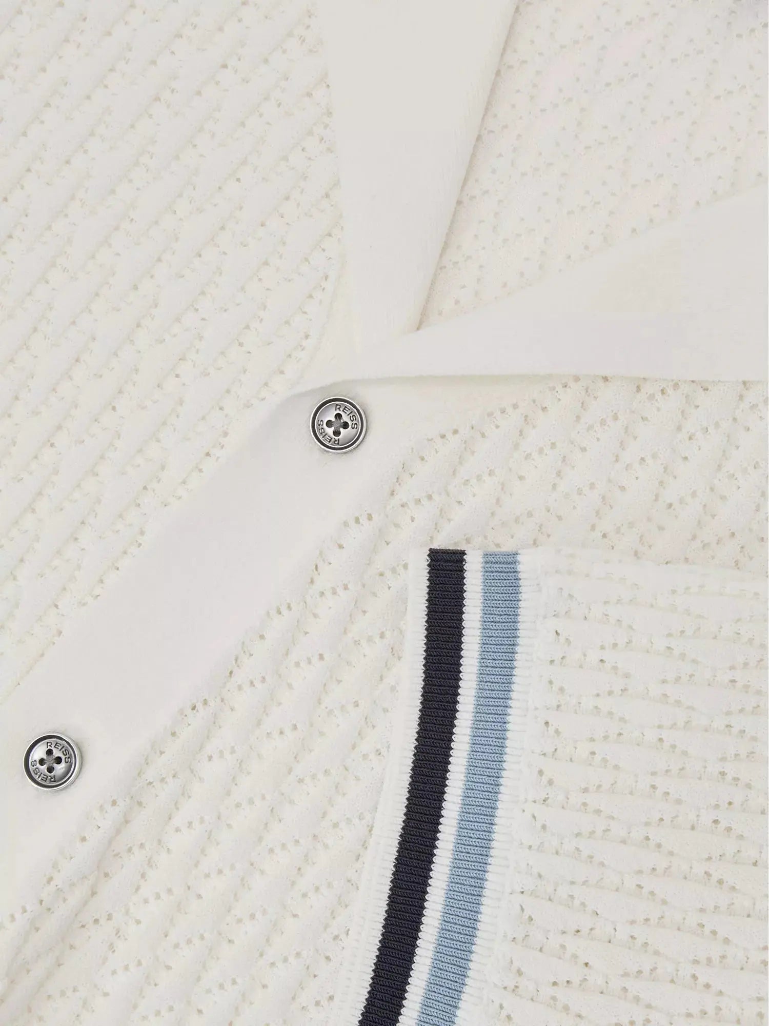 Reiss Men's Bilsby Geometric-Knit Cotton-Blend Shirt Reiss
