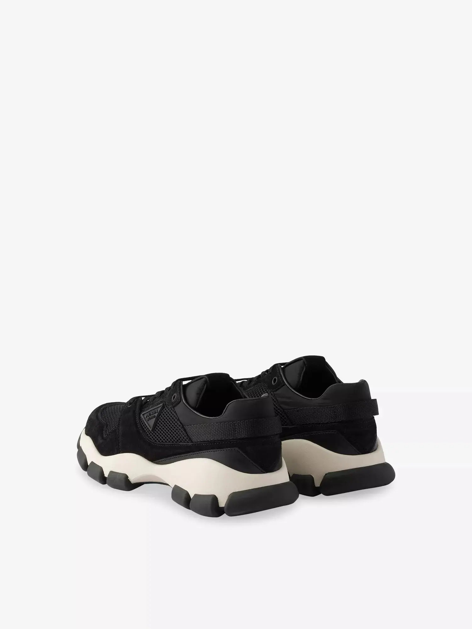 Prada Women's Panelled Mesh and Suede Trainers Prada