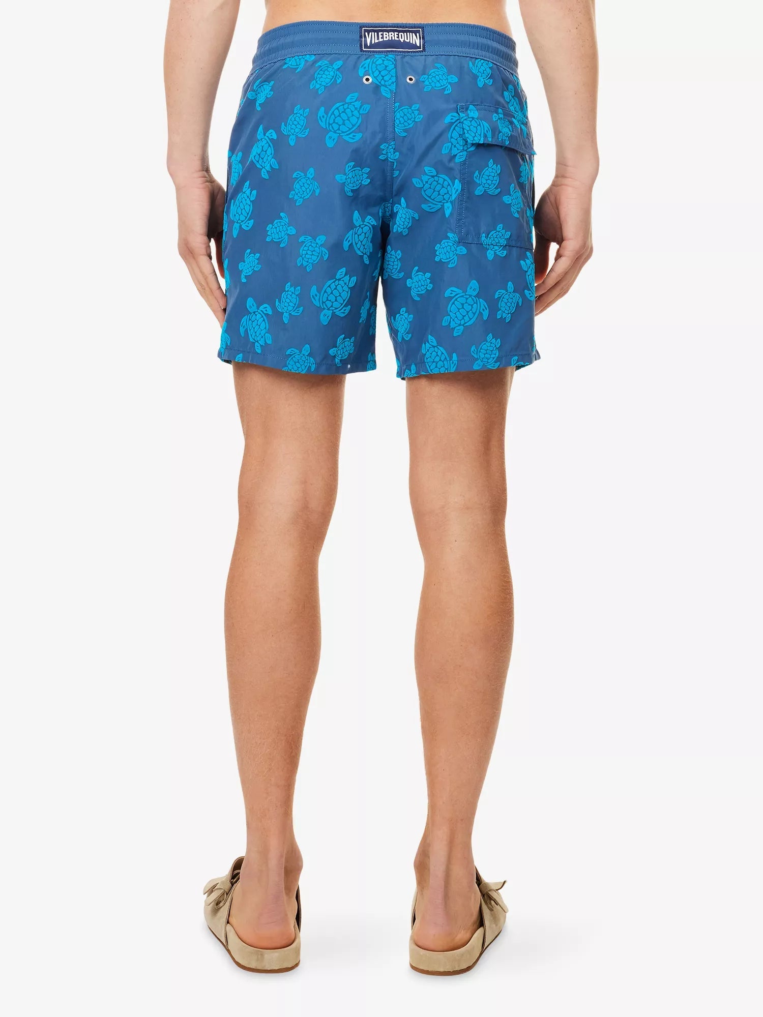 Vilebrequin Men's Moorea Turtle-Print Swim Shorts Vilebrequin