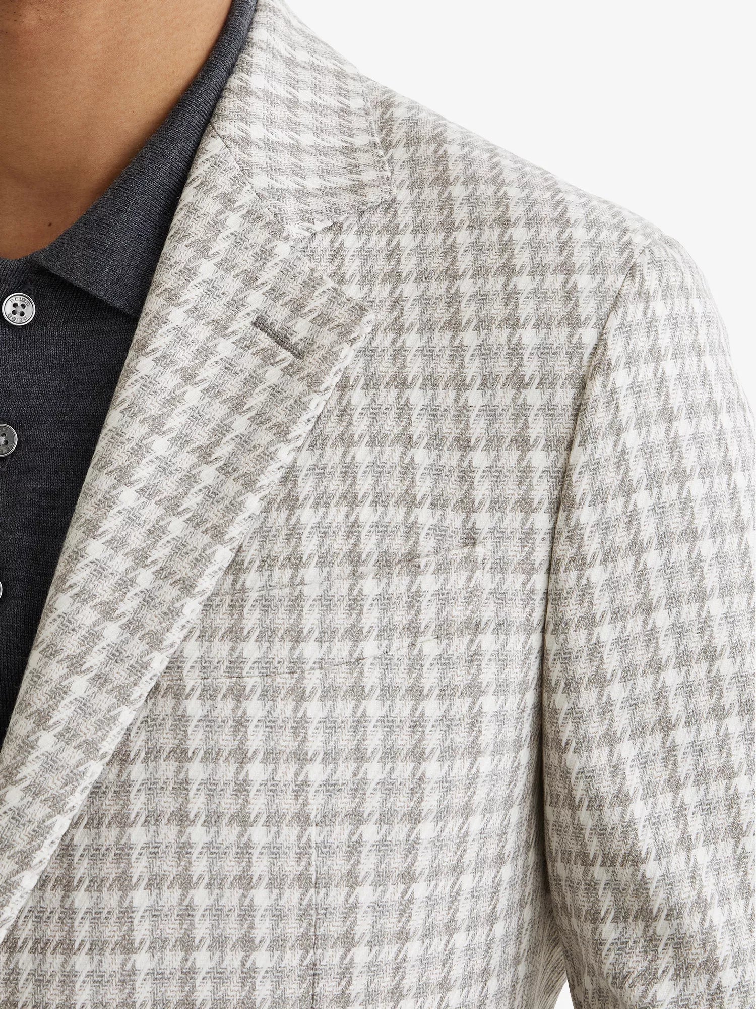 Reiss Men's Canty Houndstooth Single-Breasted Stretch-Woven Blazer Reiss