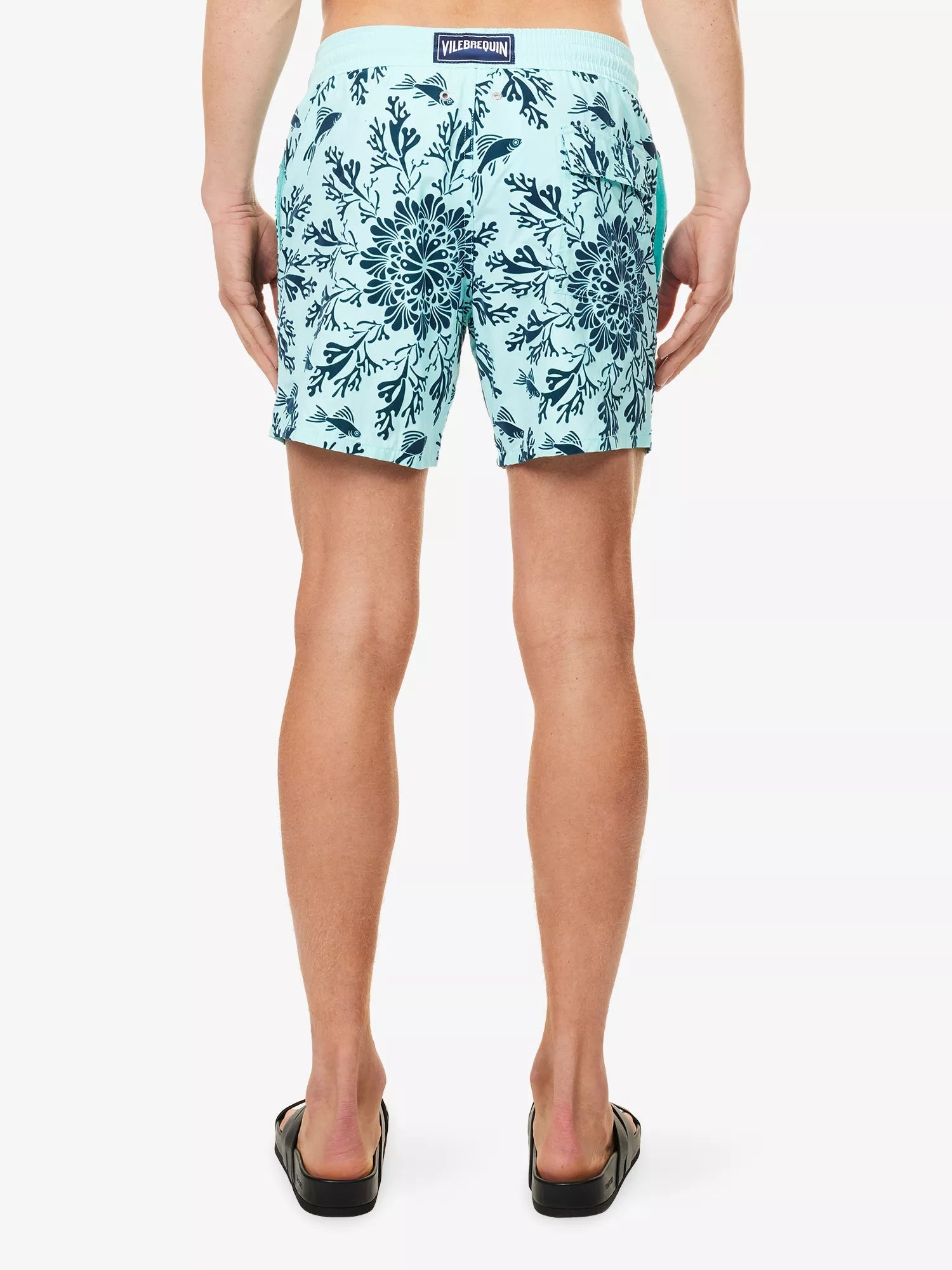 Vilebrequin Men's Moorea Coral-Print Swim Shorts Vilebrequin