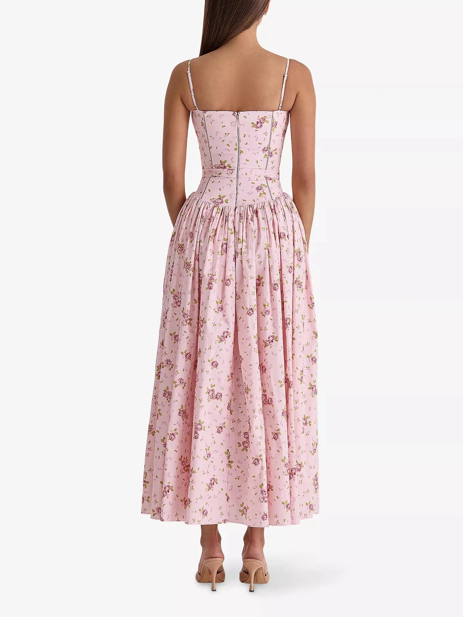 House of CB Women's Ysabella Floral-Print Stretch-Cotton Midi Dress House of CB
