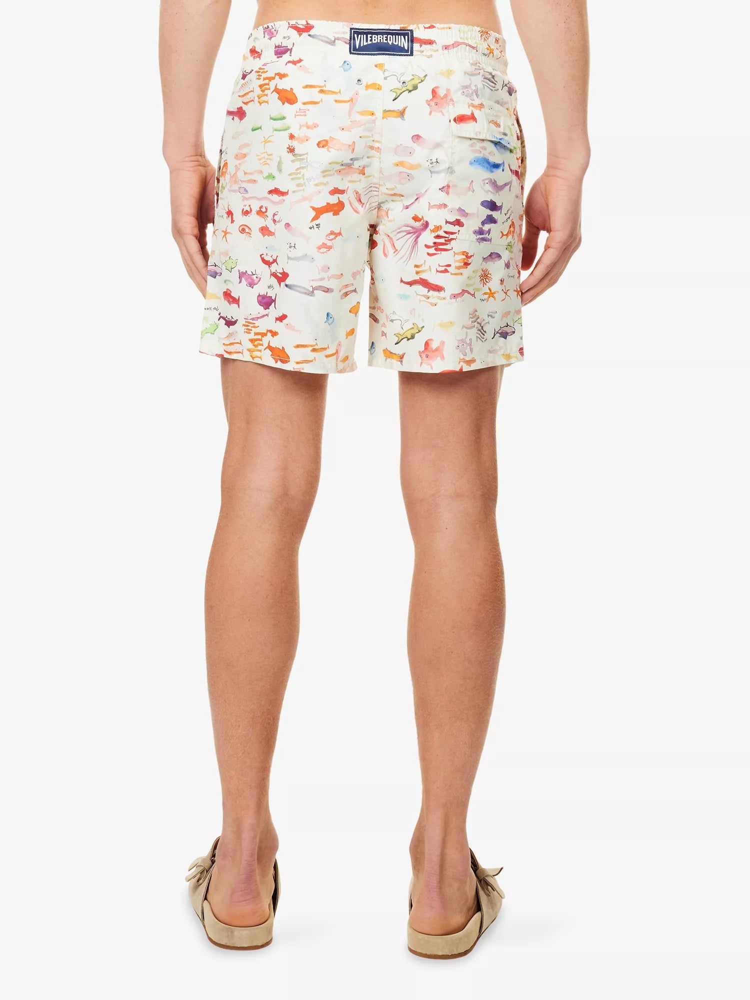 Vilebrequin Men's Moorea Fish-Print Swim Shorts Vilebrequin