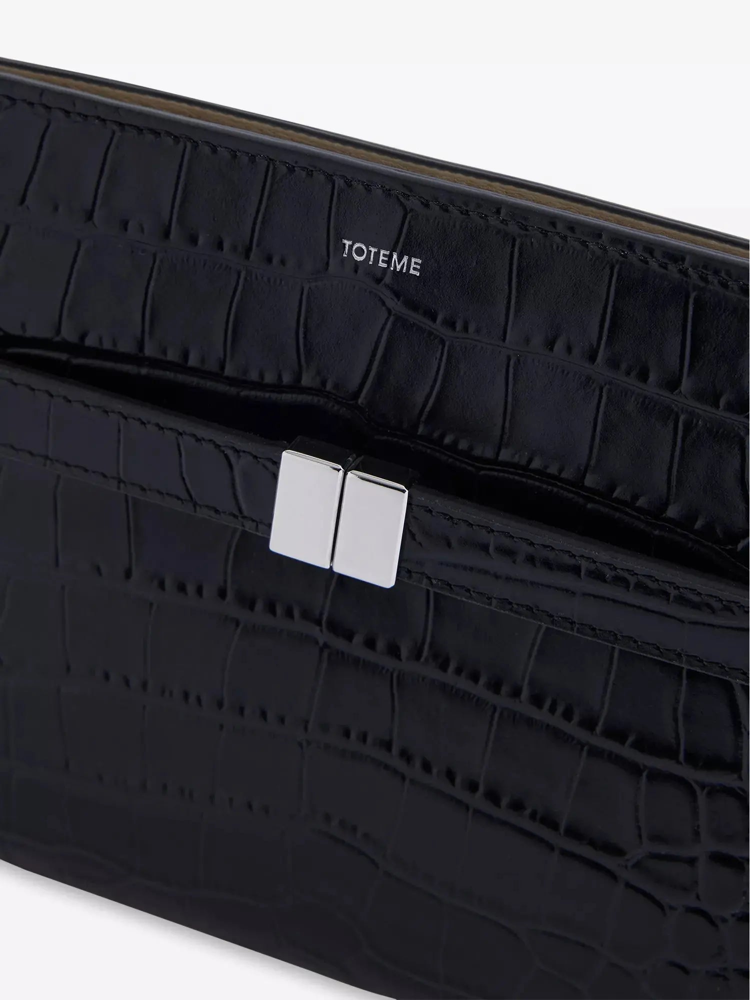 Toteme Women's Belted Croco-Embossed Leather Cross Body Bag Toteme